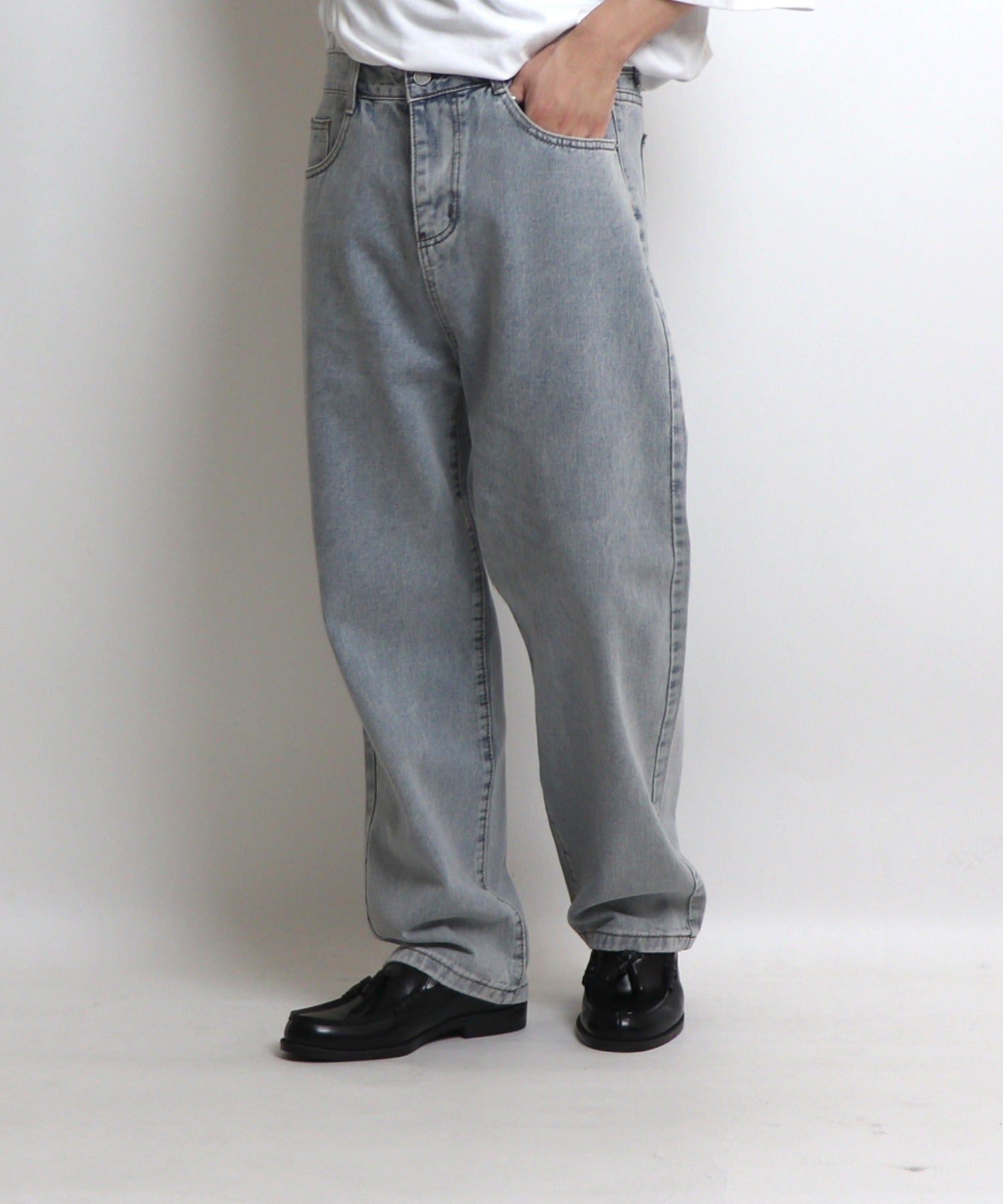 ベーシックストレートデニムパンツ