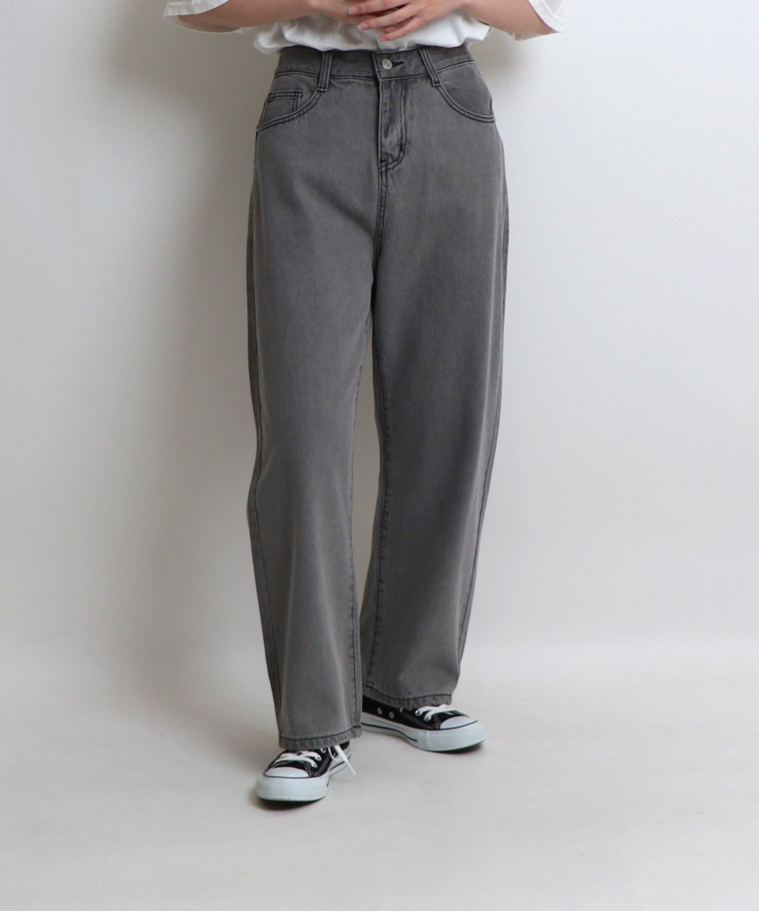 ベーシックストレートデニムパンツ