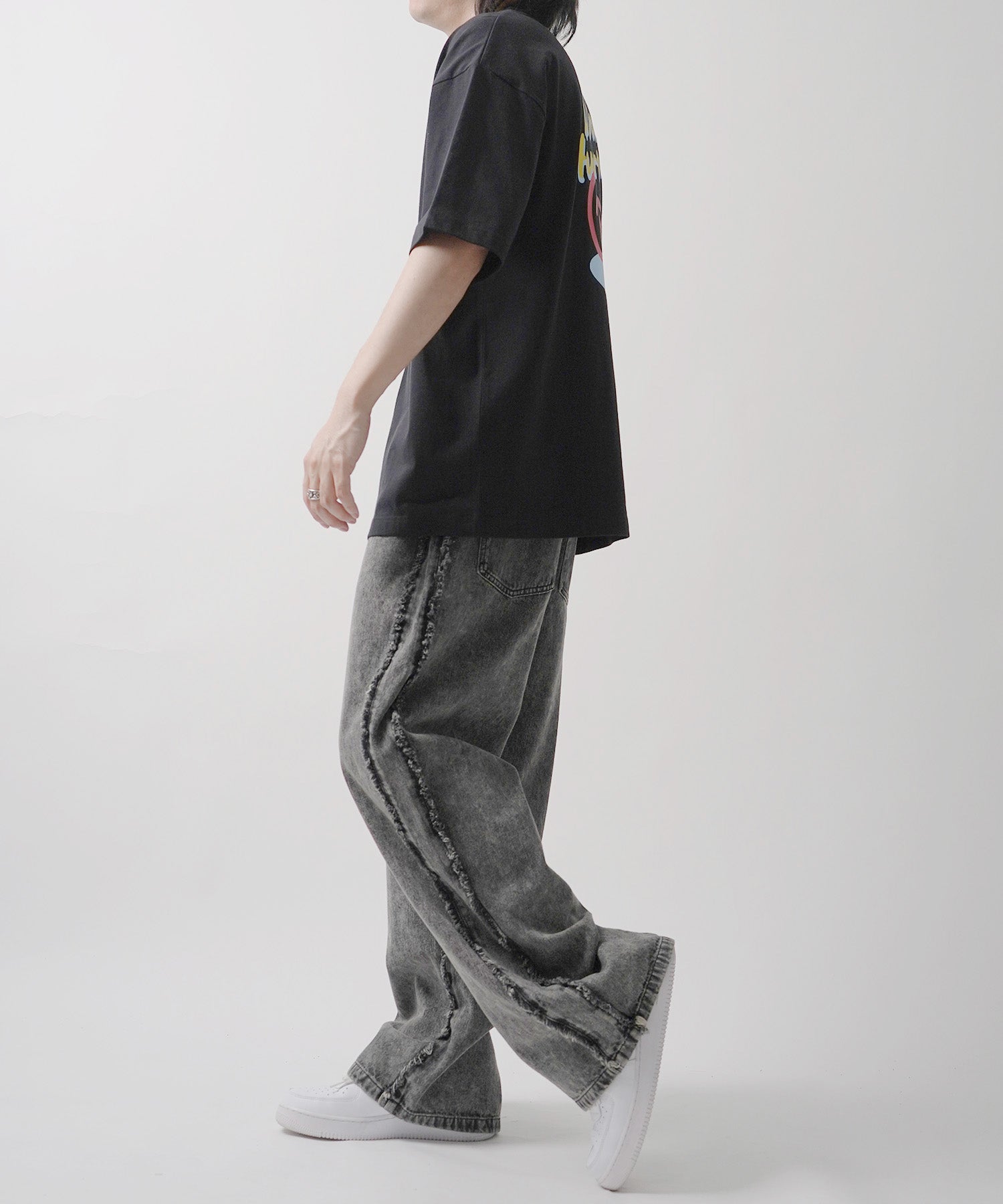 25SS 【DOMDOM / ドムドムハンバーガー】 ビッグシルエット バックプリント半袖Tシャツ