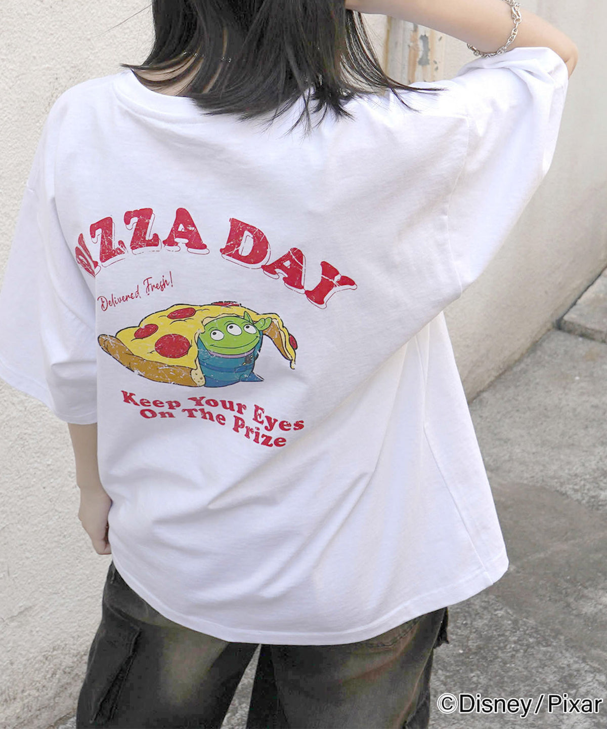 25SS【Disney Pixar / ディズニーピクサー】トイ・ストーリー ビッグシルエット半袖プリントTシャツ カットソー メンズ レディース