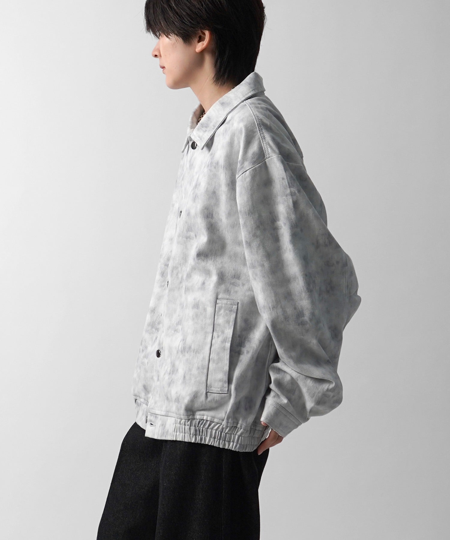 【新色追加】ビッグシルエット ヴィンテージライク ケミカルウォッシュ加工  ブルゾン デニムジャケット