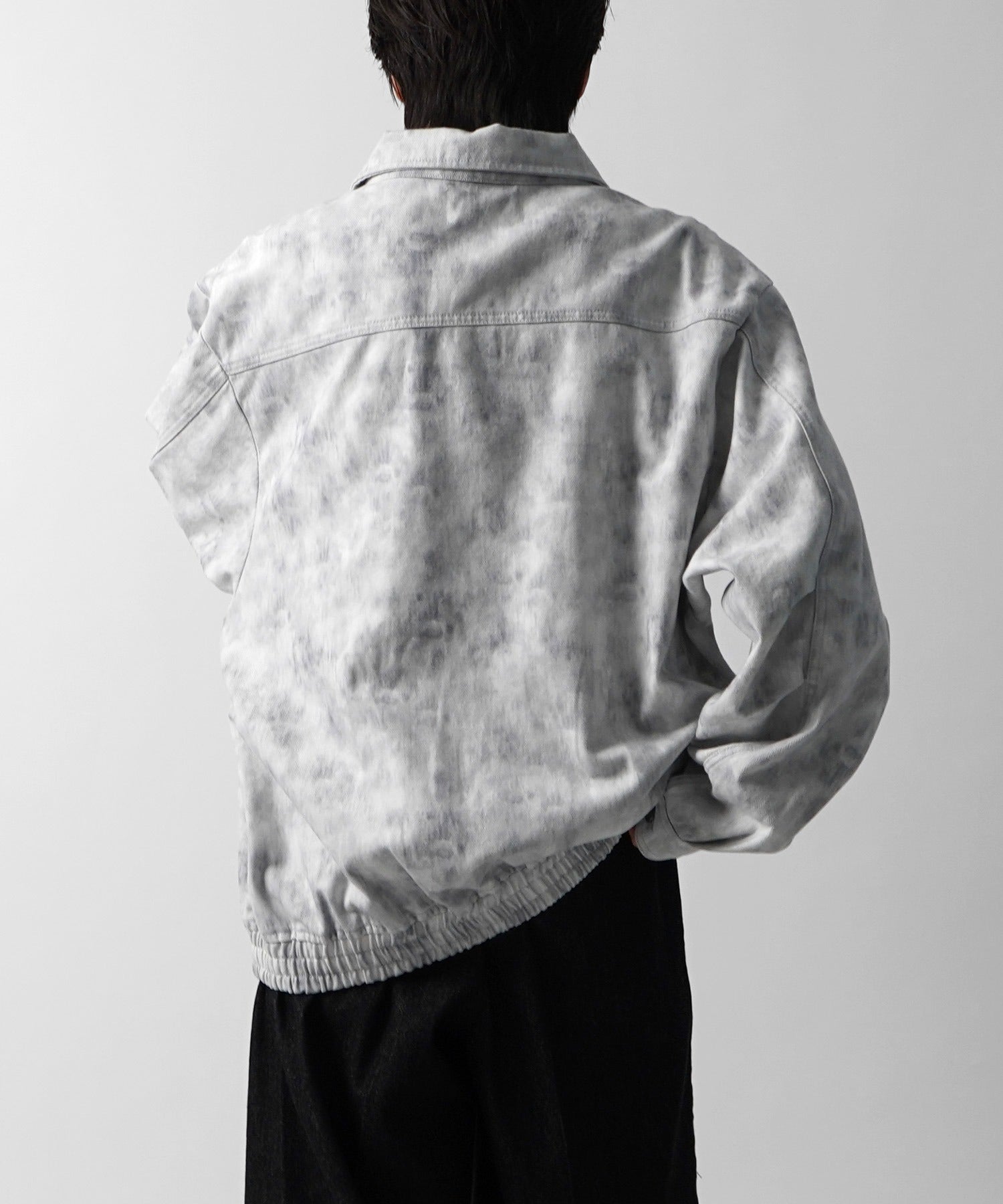 【新色追加】ビッグシルエット ヴィンテージライク ケミカルウォッシュ加工  ブルゾン デニムジャケット