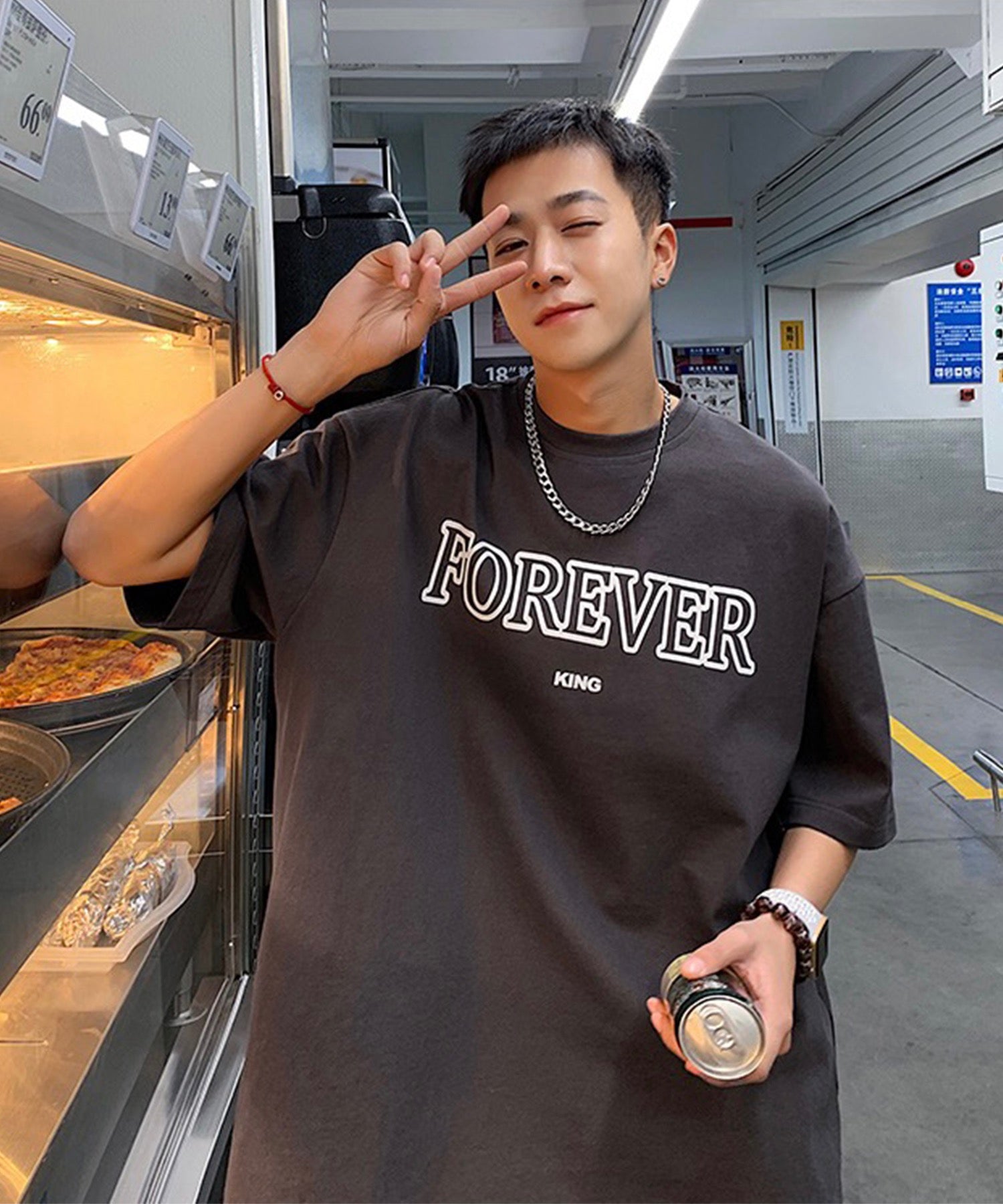 韓国ストリート ビッグシルエット プリントアソートTシャツ カットソー