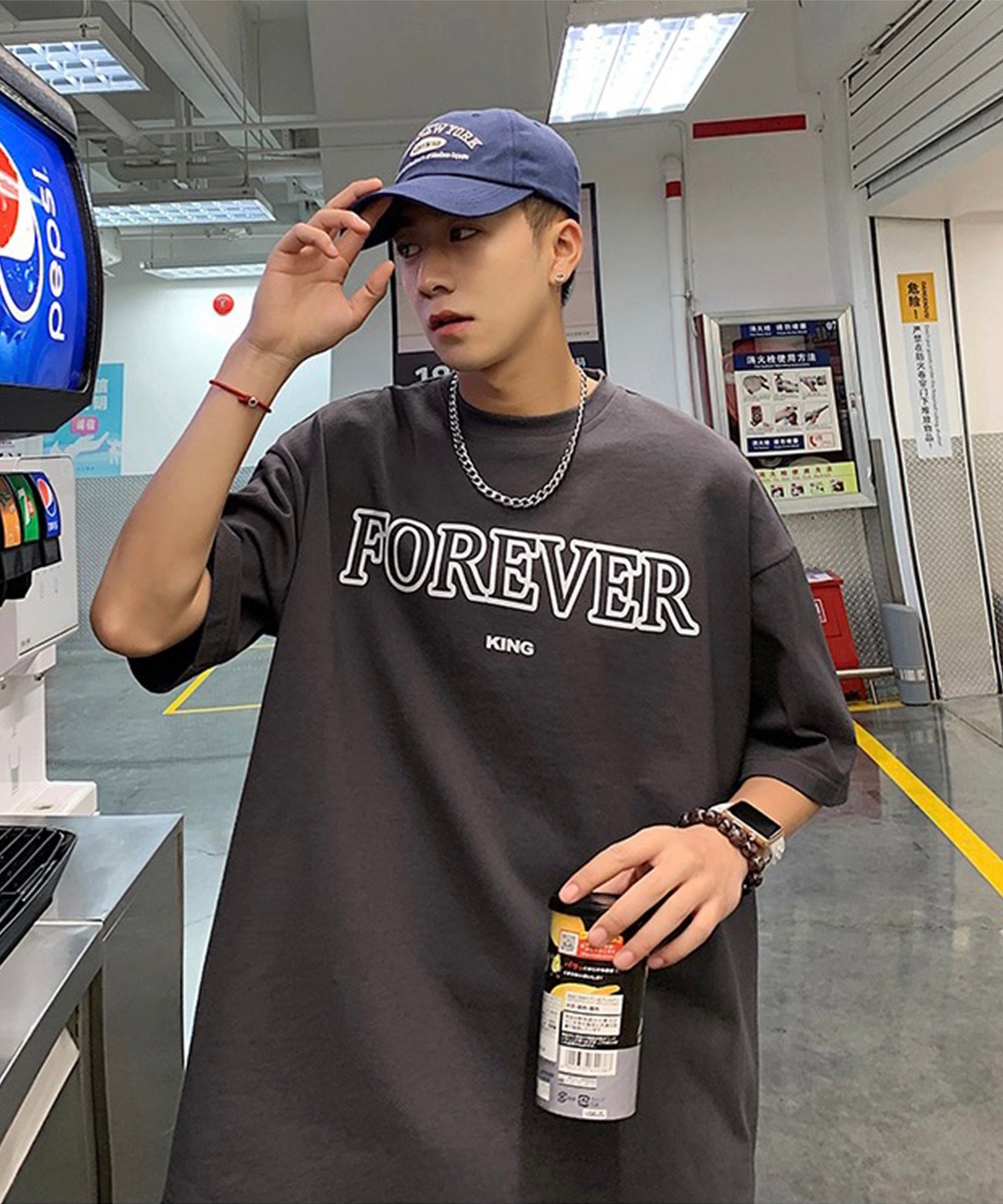 韓国ストリート ビッグシルエット プリントアソートTシャツ カットソー