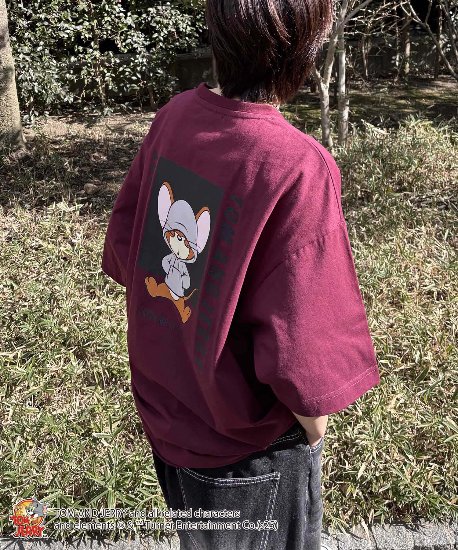 25SS【TOM&JERRY / トムとジェリー】ジェリー ビッグシルエットバックプリントTシャツ