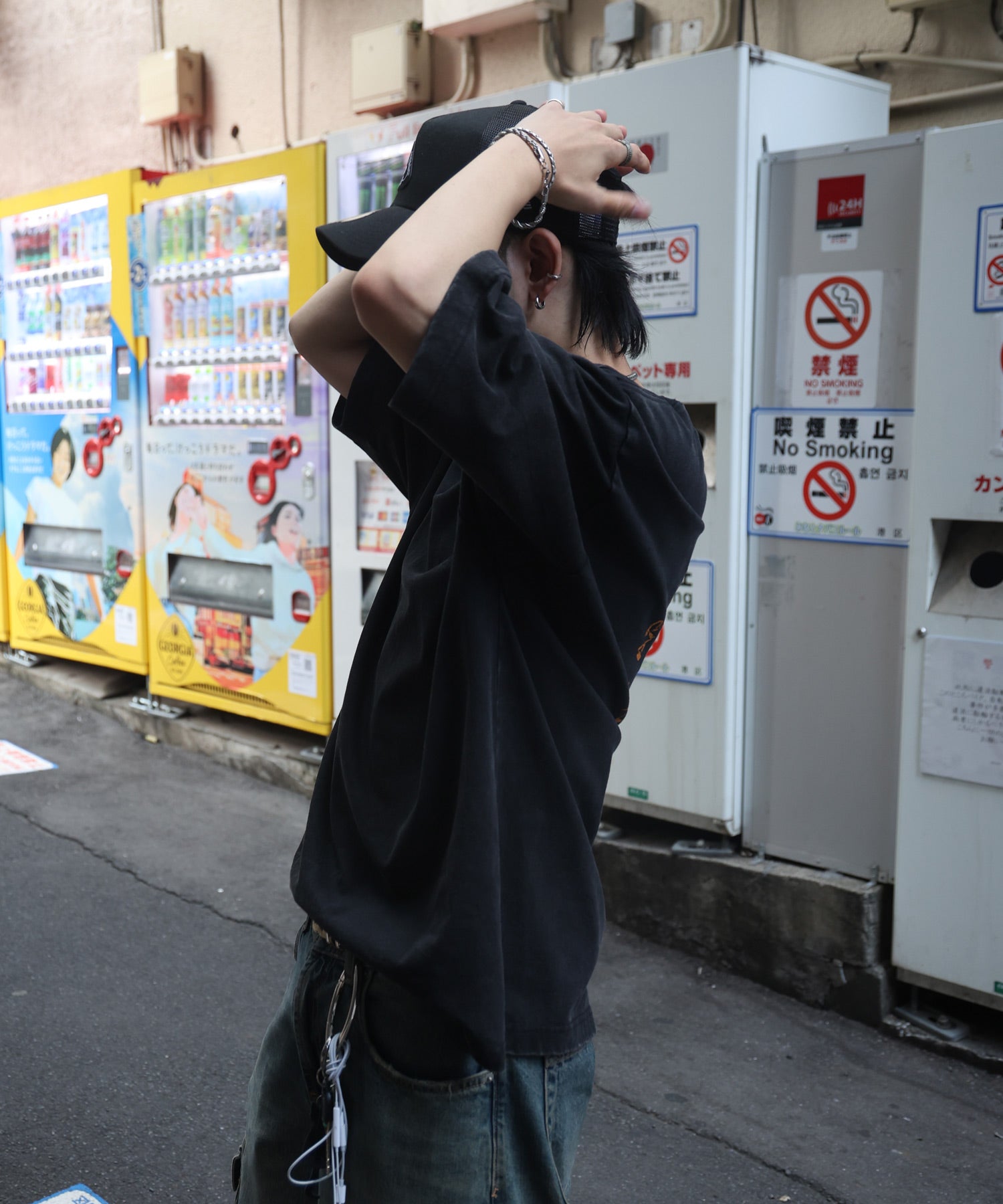 25SS【AIRWALK】ヴィンテージライク モンスターグラフィック ボックスシルエット半袖Tシャツ