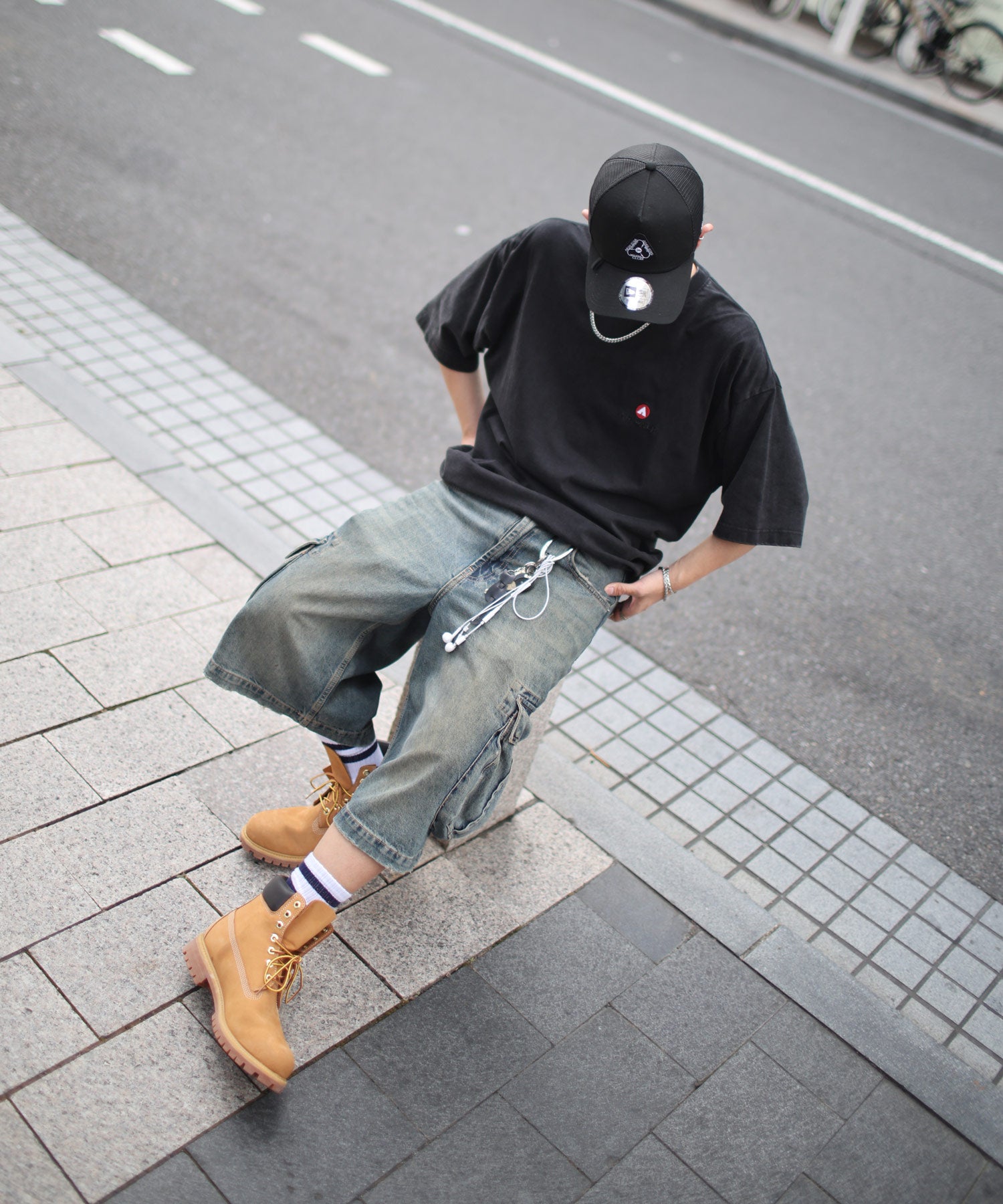 25SS【AIRWALK】ヴィンテージライク モンスターグラフィック ボックスシルエット半袖Tシャツ