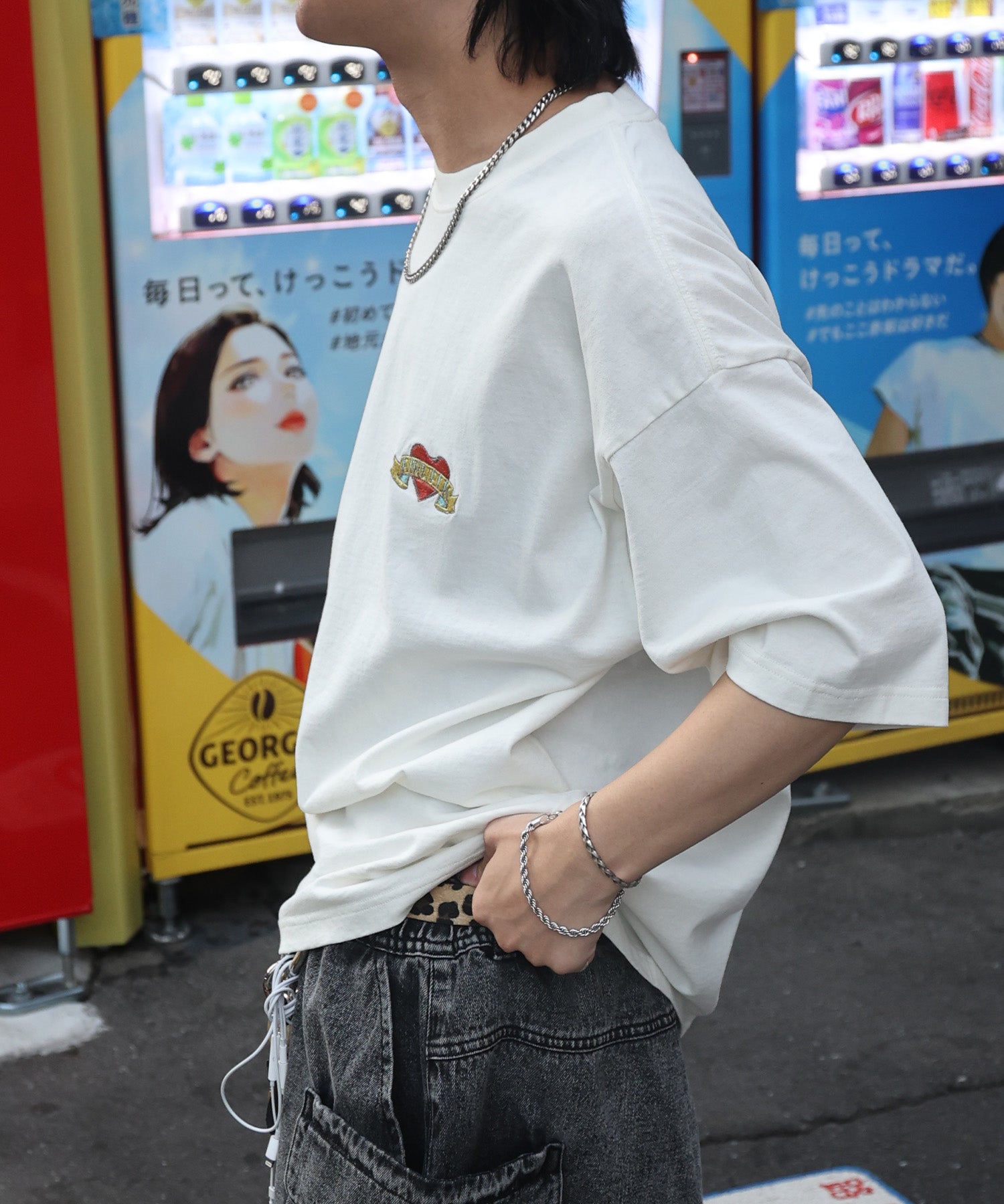 25SS【AIRWALK】ヴィンテージライク ハードグラフィック ボックスシルエット半袖Tシャツ