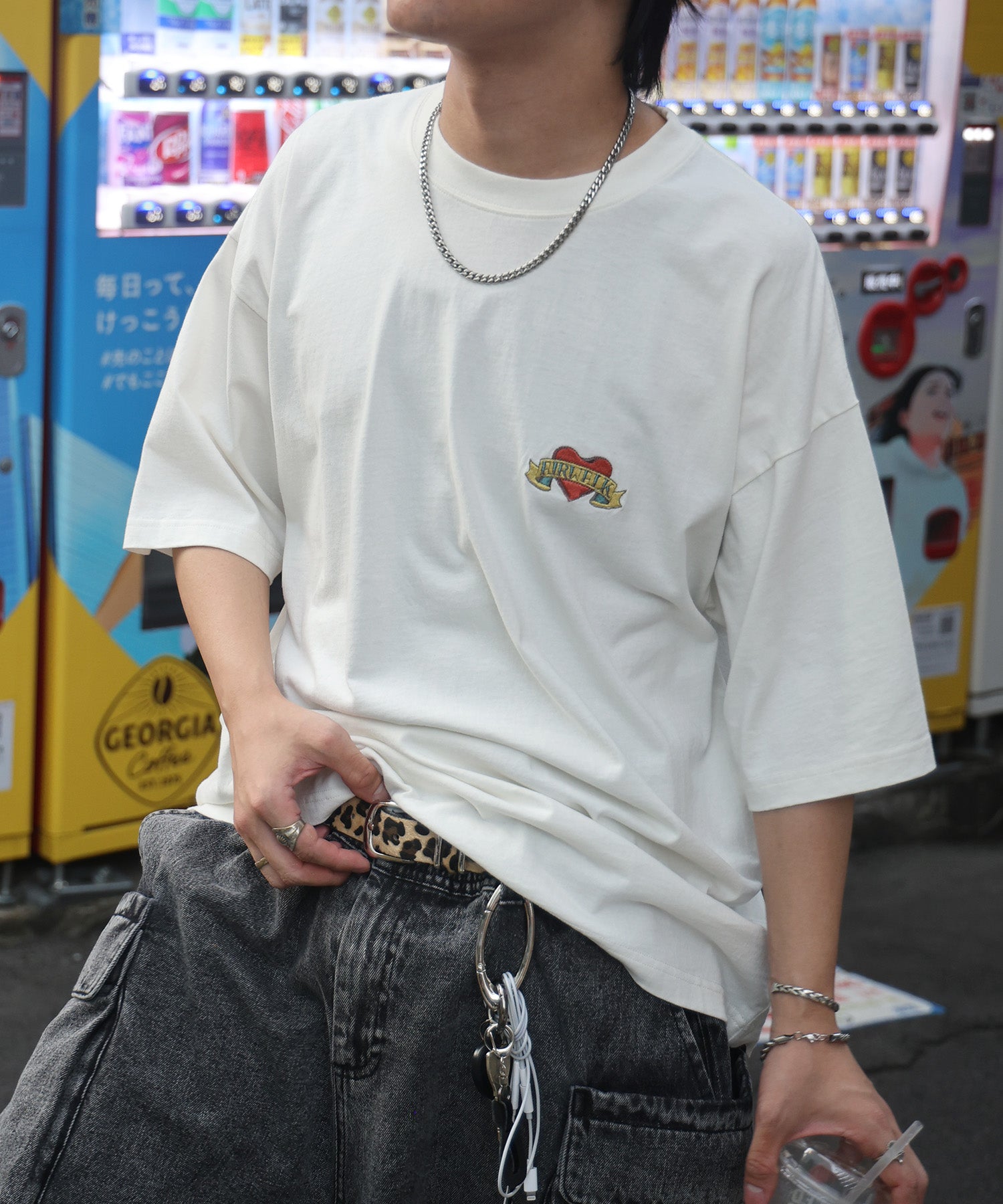 25SS【AIRWALK】ヴィンテージライク ハードグラフィック ボックスシルエット半袖Tシャツ