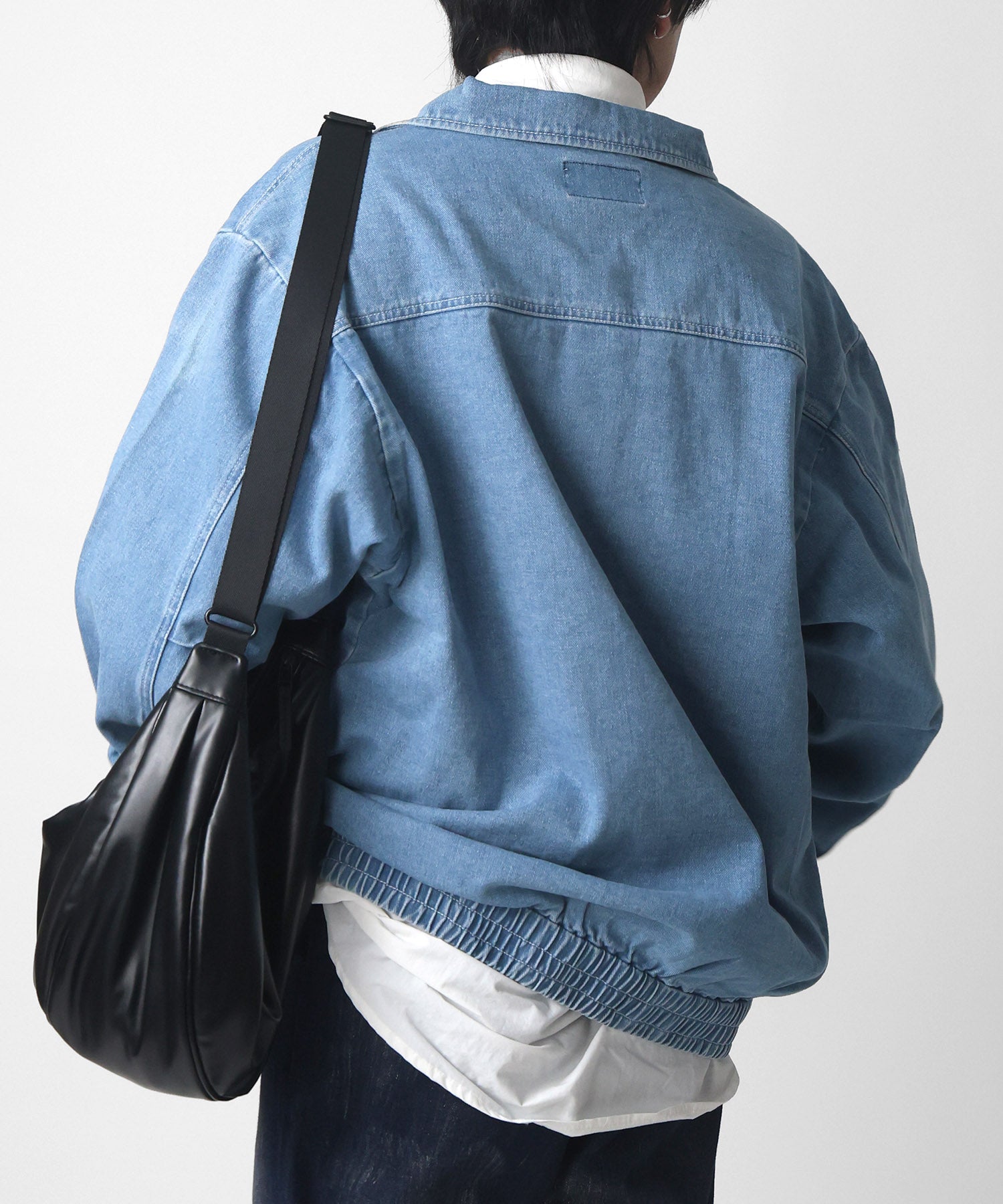 【新色追加】ビッグシルエット ヴィンテージライク ケミカルウォッシュ加工  ブルゾン デニムジャケット