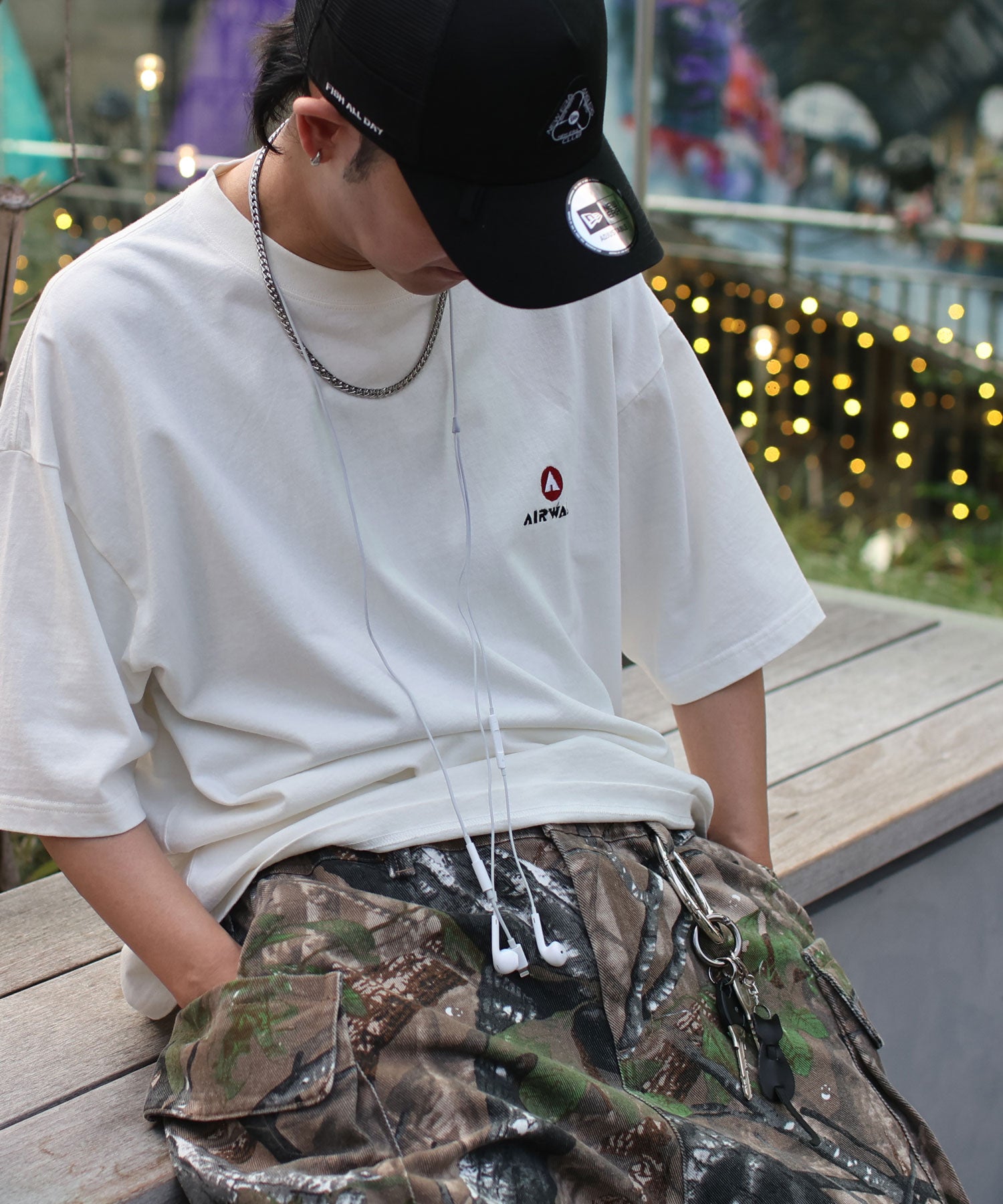 25SS【AIRWALK】ヴィンテージライク モンスターグラフィック ボックスシルエット半袖Tシャツ