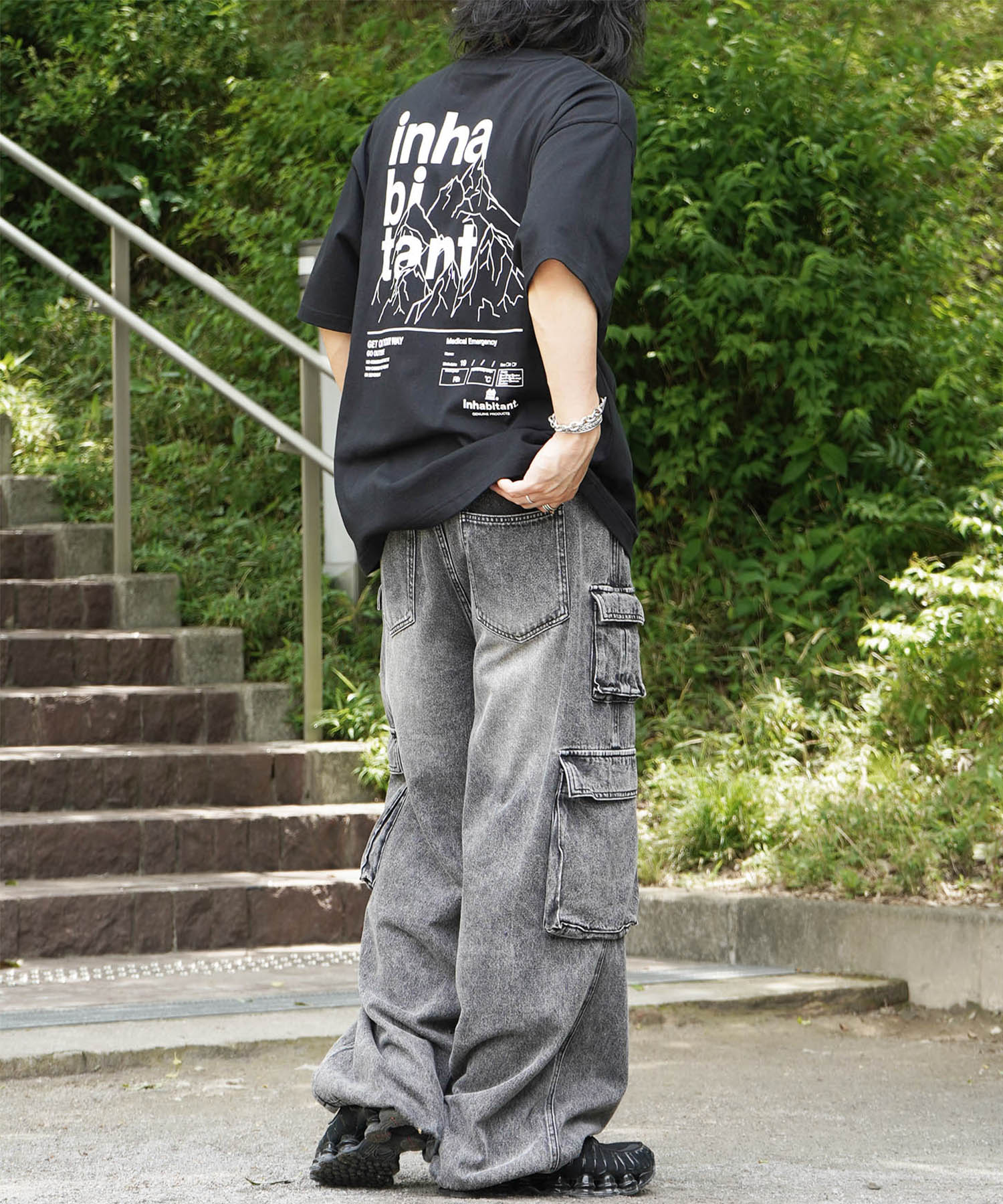 25SS【INHABITANT】ビッグシルエット バックプリント半袖Tシャツ