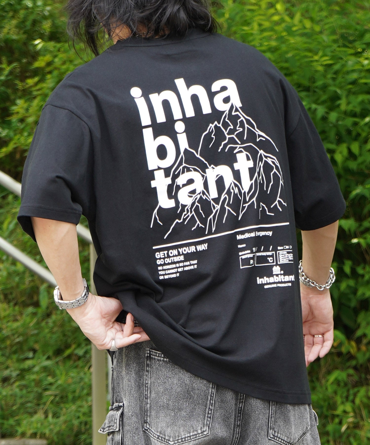25SS【INHABITANT】ビッグシルエット バックプリント半袖Tシャツ