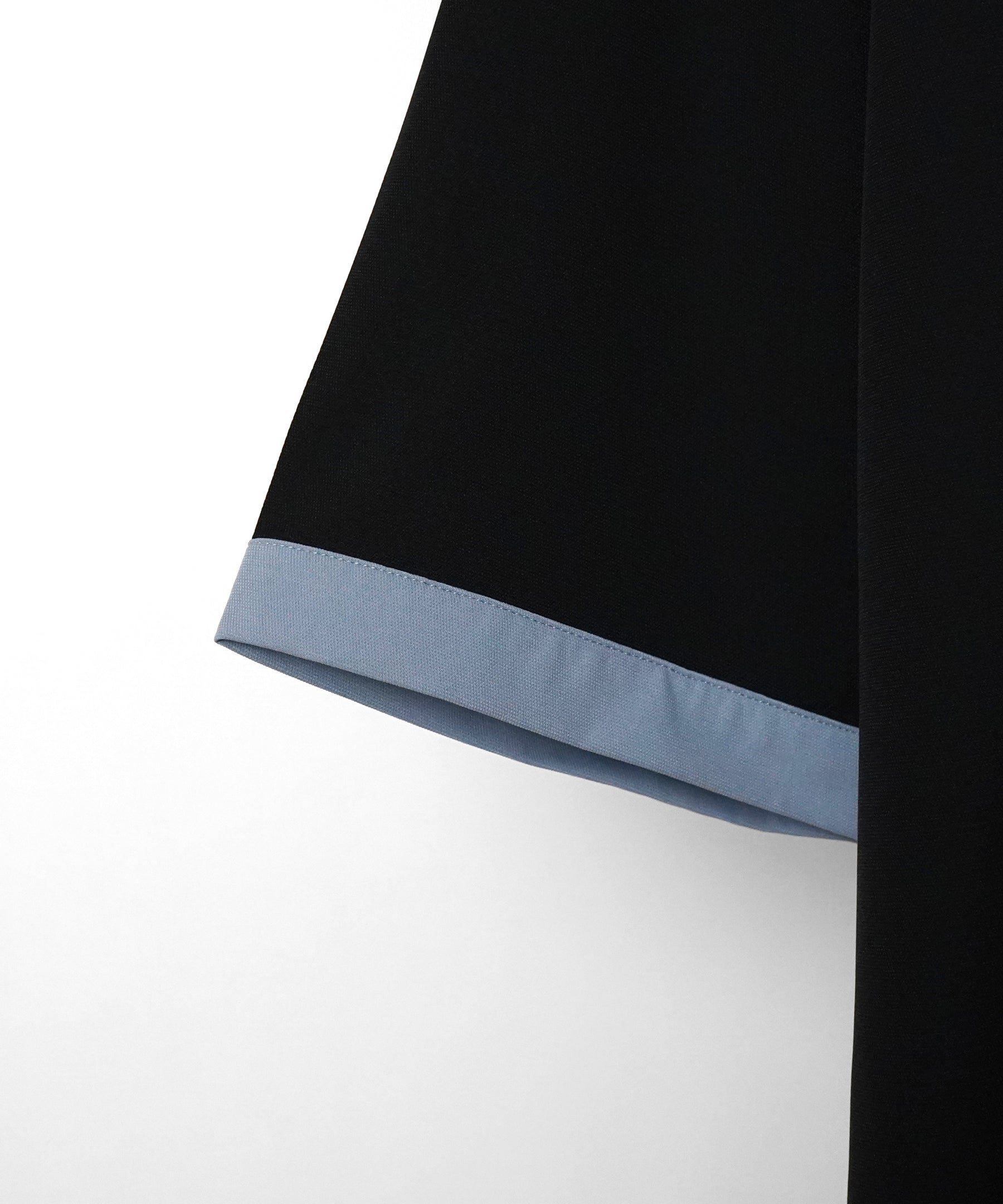 イージーケア ビッグシルエット 襟配色 クレリック半袖シャツ