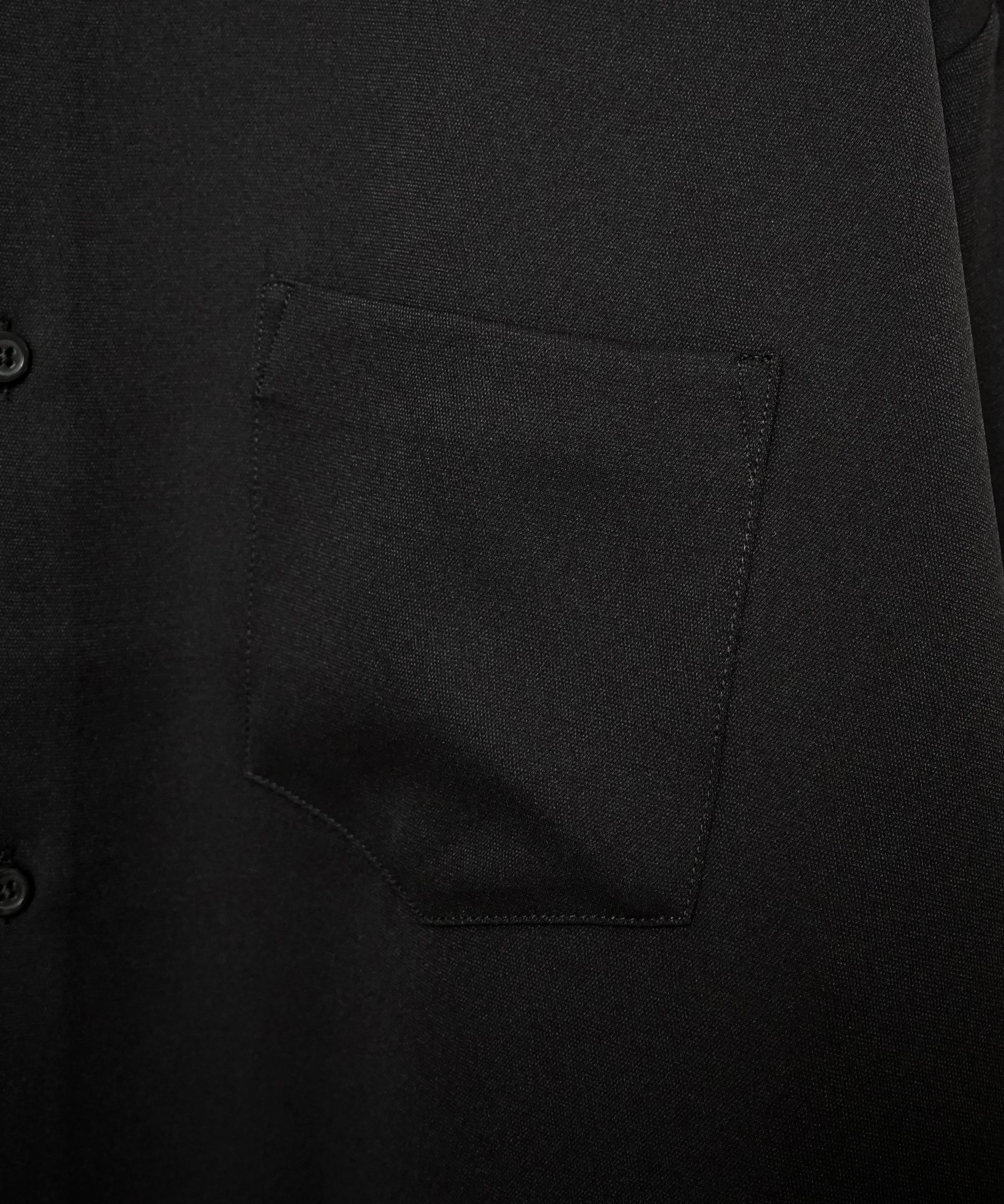 イージーケア ビッグシルエット 襟配色 クレリック半袖シャツ