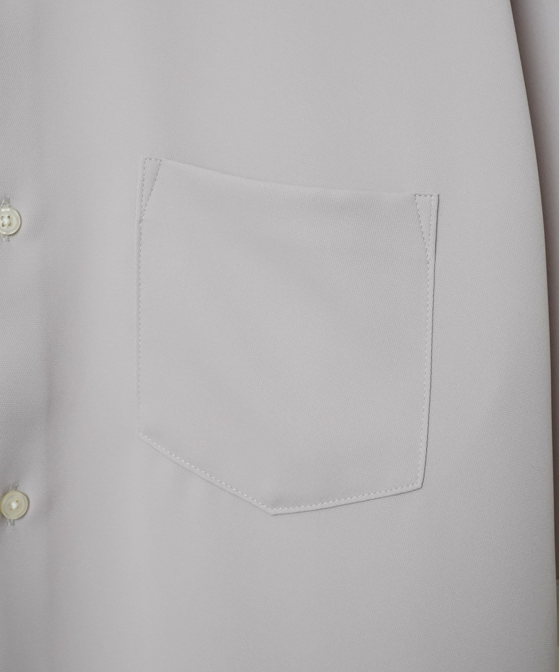 イージーケア ビッグシルエット 襟配色 クレリック半袖シャツ