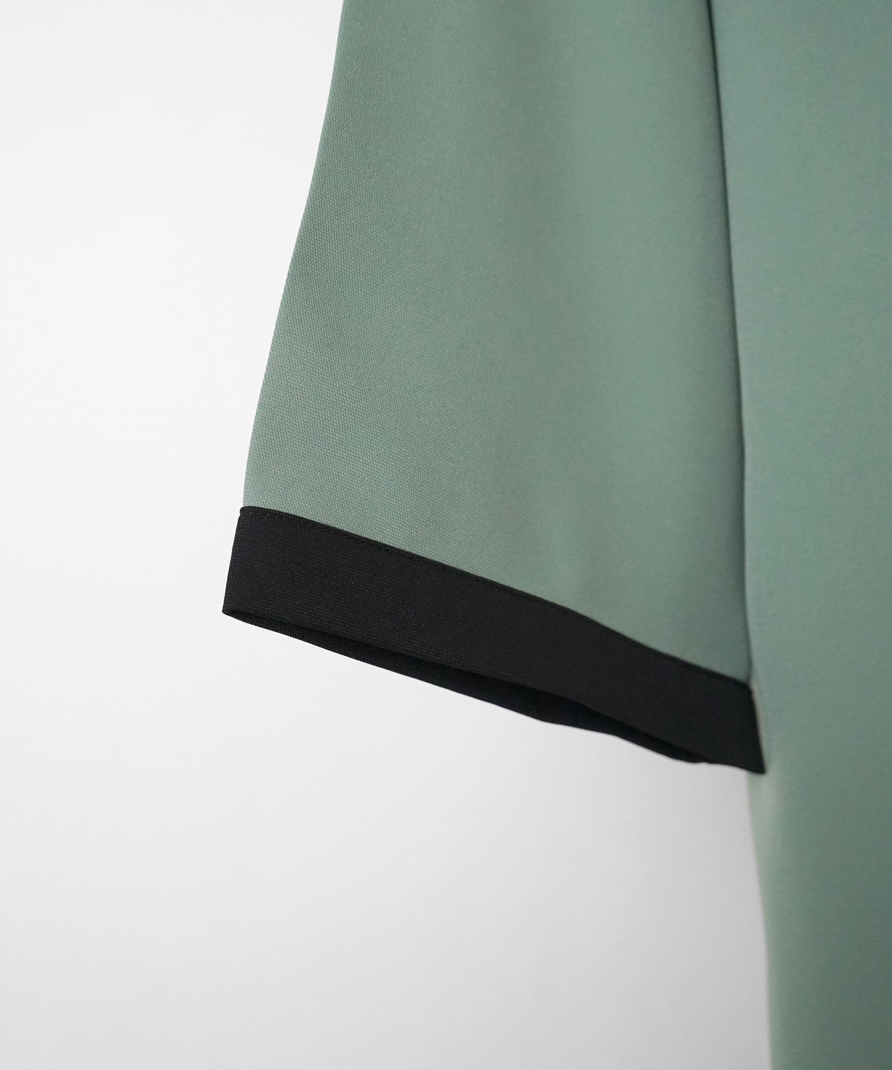 イージーケア ビッグシルエット 襟配色 クレリック半袖シャツ