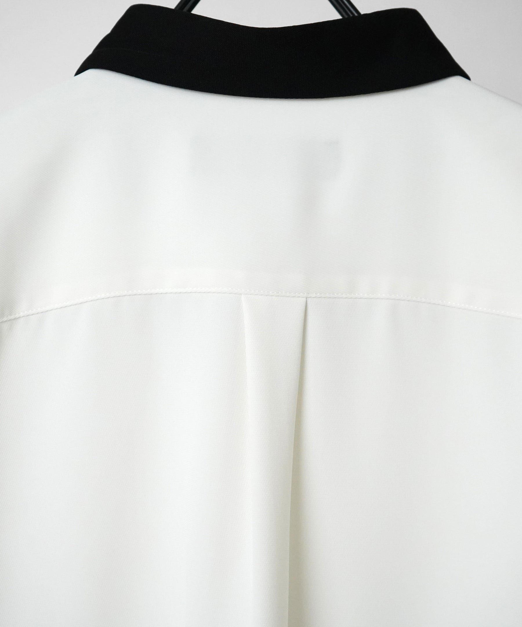 イージーケア ビッグシルエット 襟配色 クレリック半袖シャツ