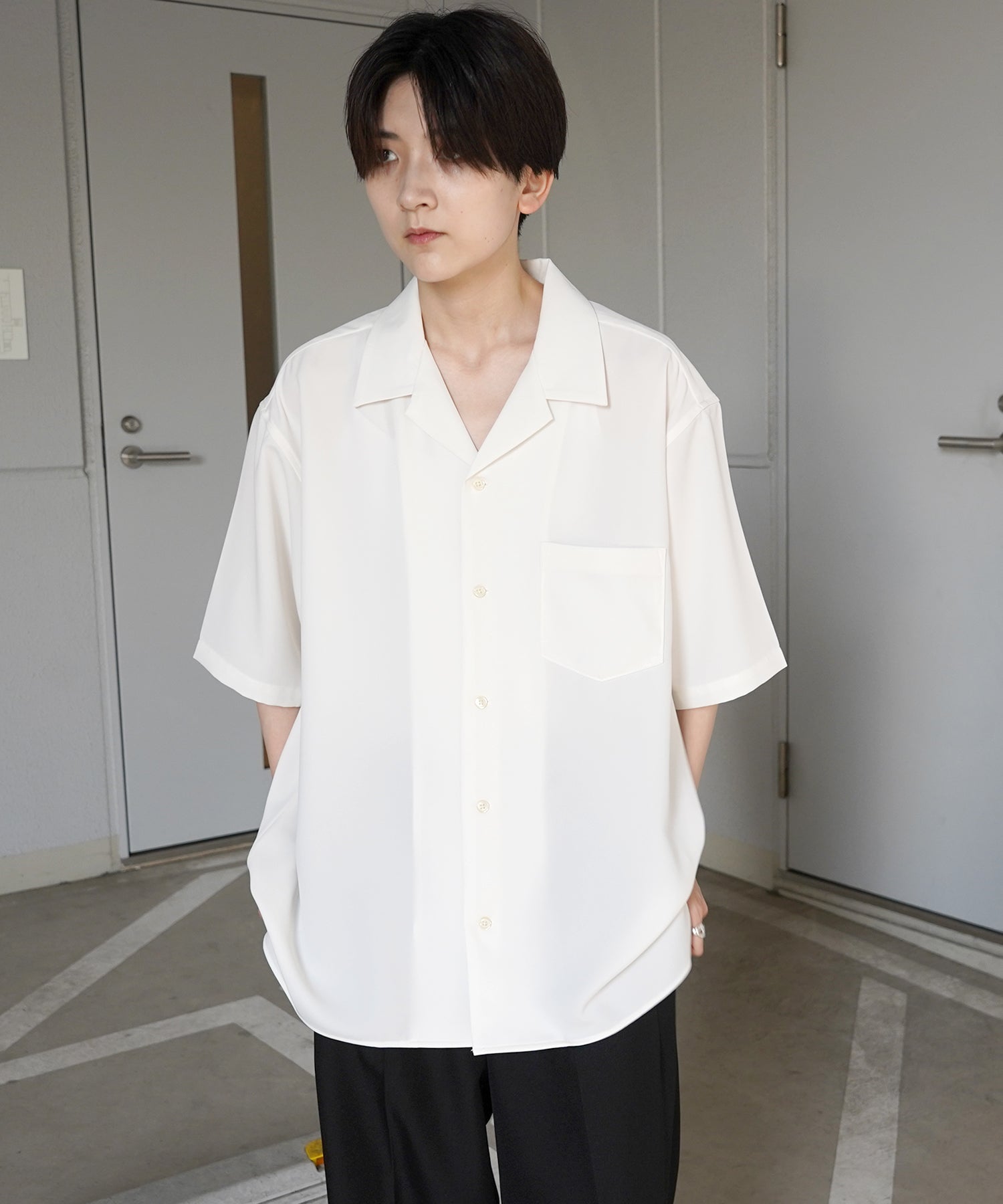 イージーケア ベーシックオープンカラーシャツ