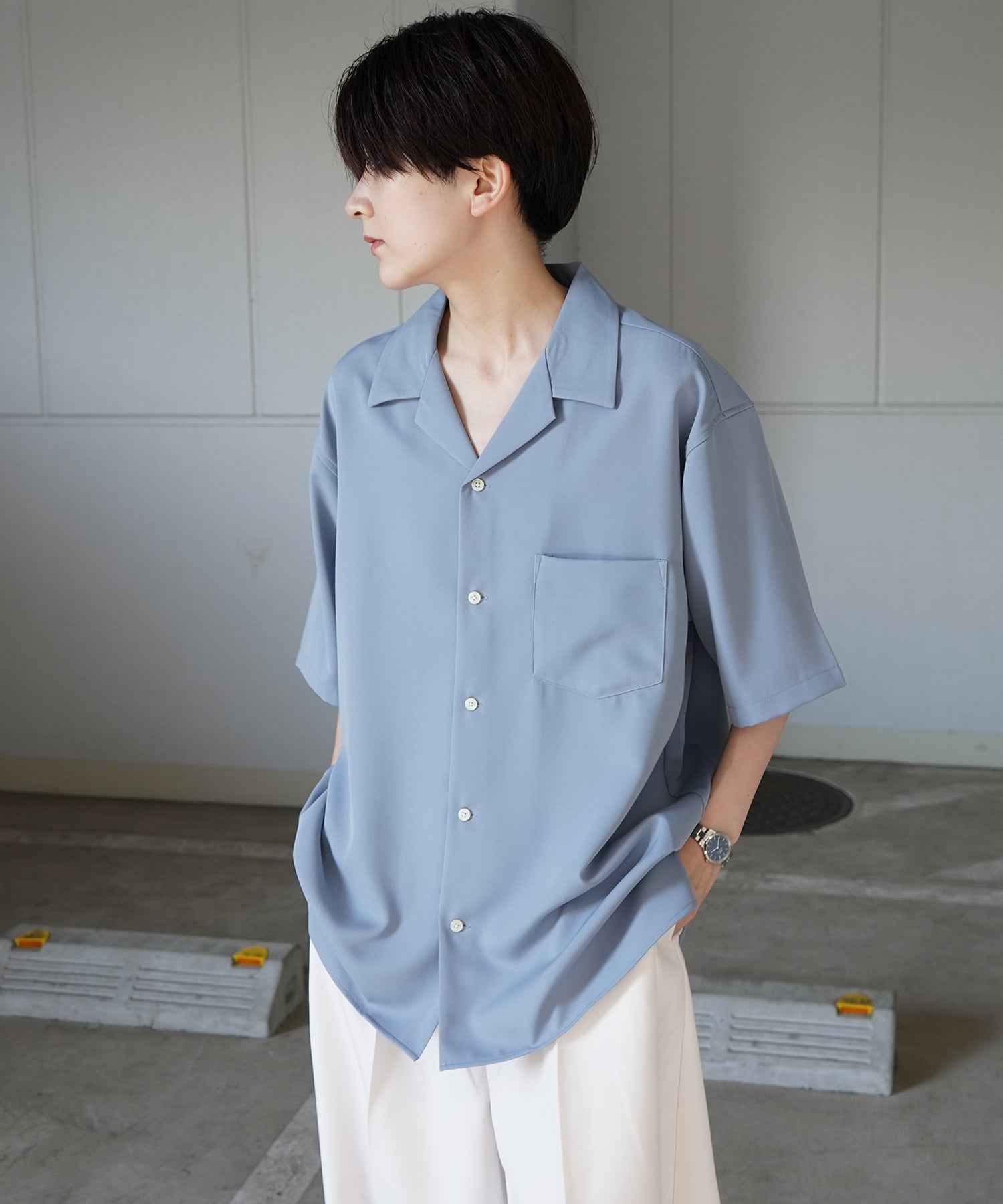 イージーケア ベーシックオープンカラーシャツ