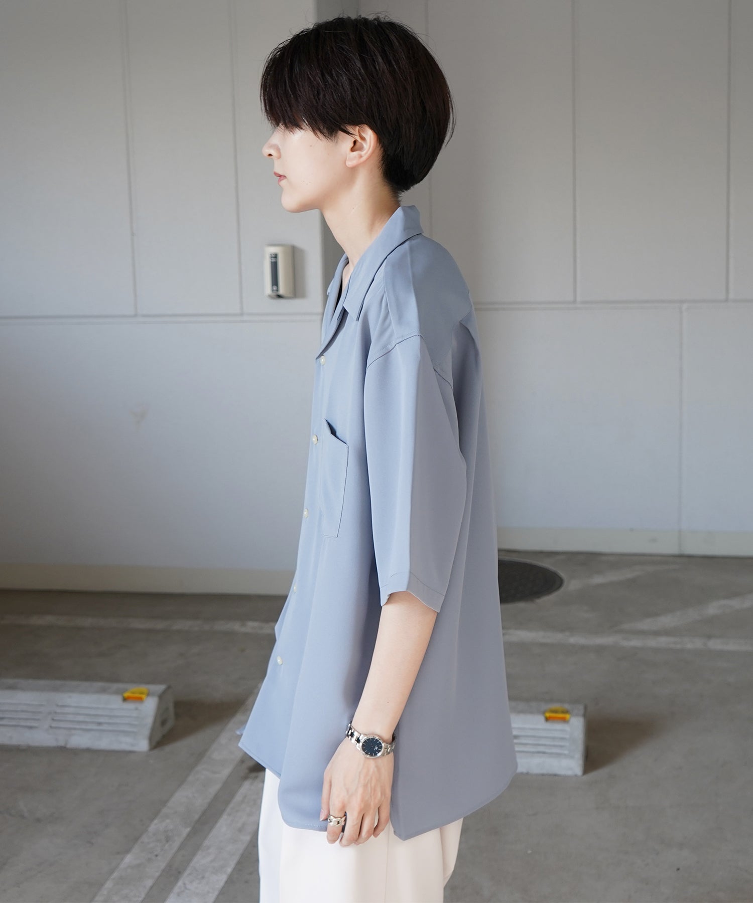 イージーケア ベーシックオープンカラーシャツ