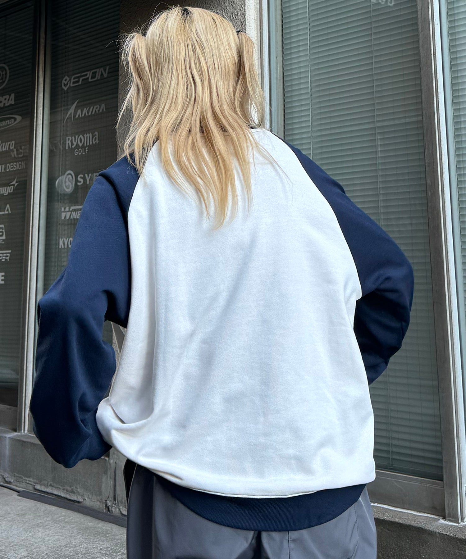 【限定展開】ラグラン切替 ビッグシルエット プルオーバースウェット