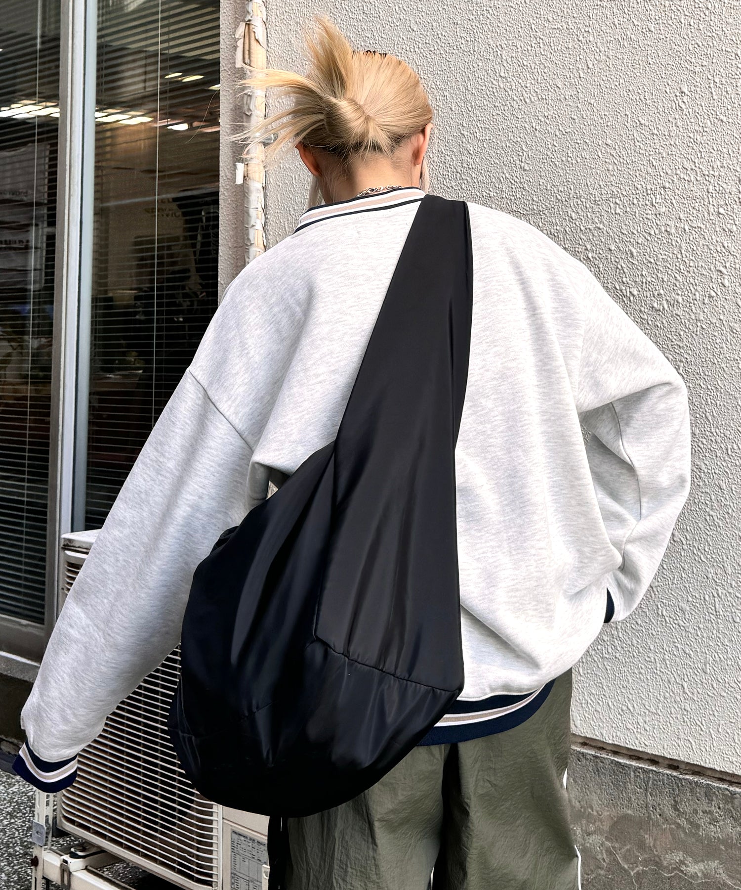 【限定展開】リブライン ビッグシルエット プルオーバースウェット
