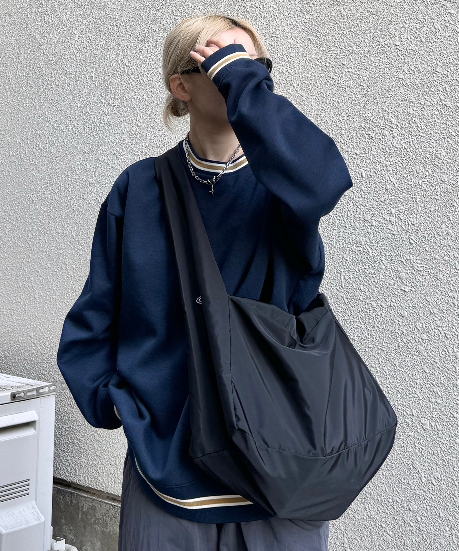 【限定展開】リブライン ビッグシルエット プルオーバースウェット