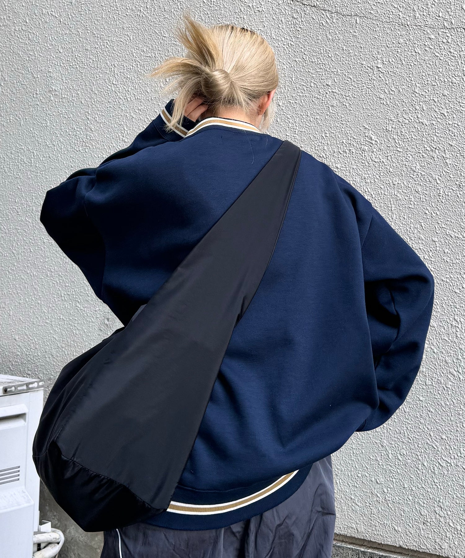 【限定展開】リブライン ビッグシルエット プルオーバースウェット