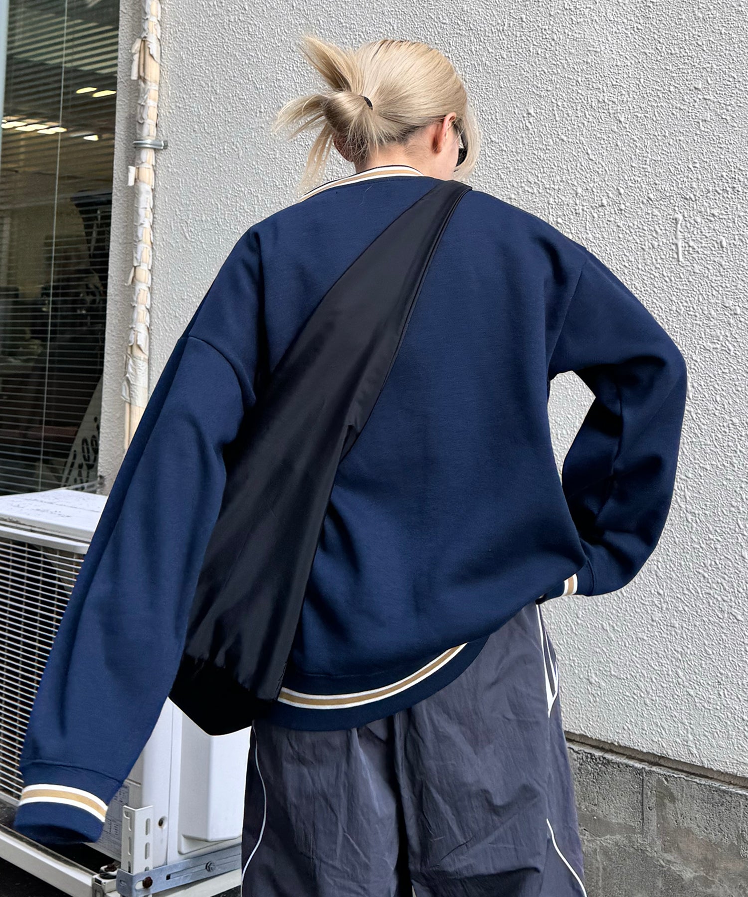 【限定展開】リブライン ビッグシルエット プルオーバースウェット