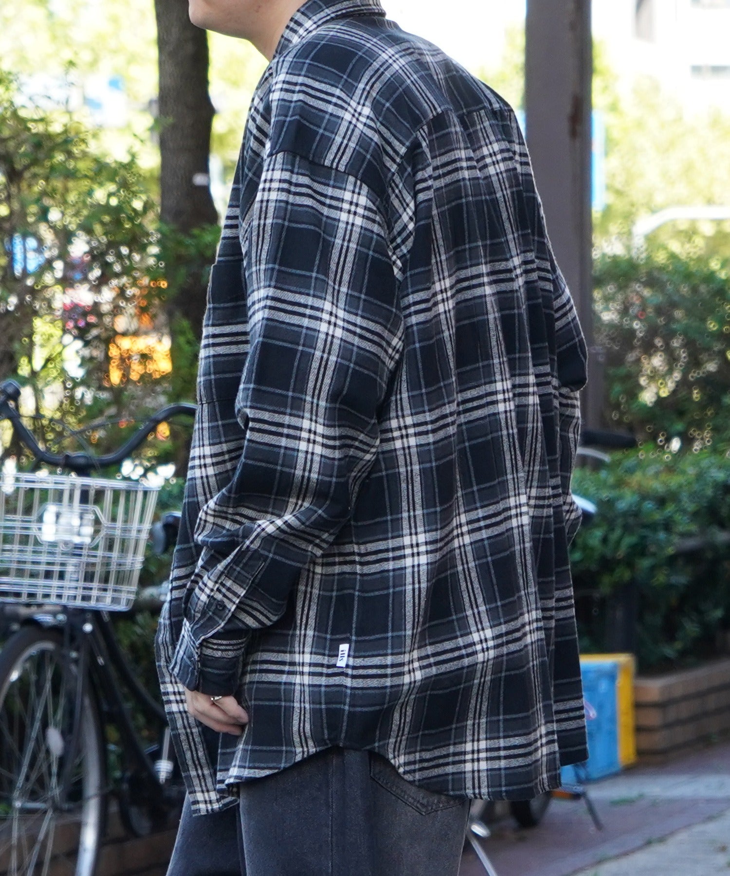 25SS ソフトコットン オンブレチェック / ネルチェック ビッグシルエットシャツ