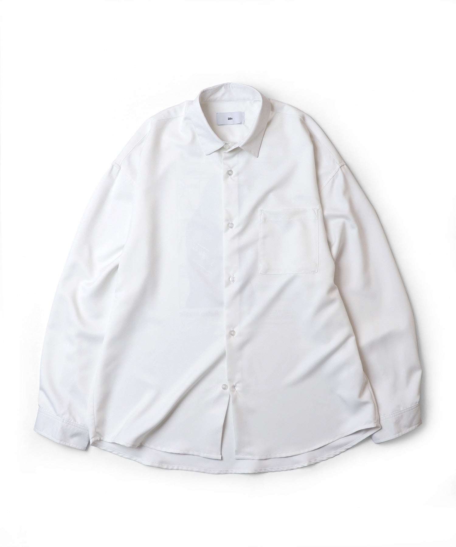 25SS ビッグシルエット レコードガール イラストバックプリントシャツ 長袖