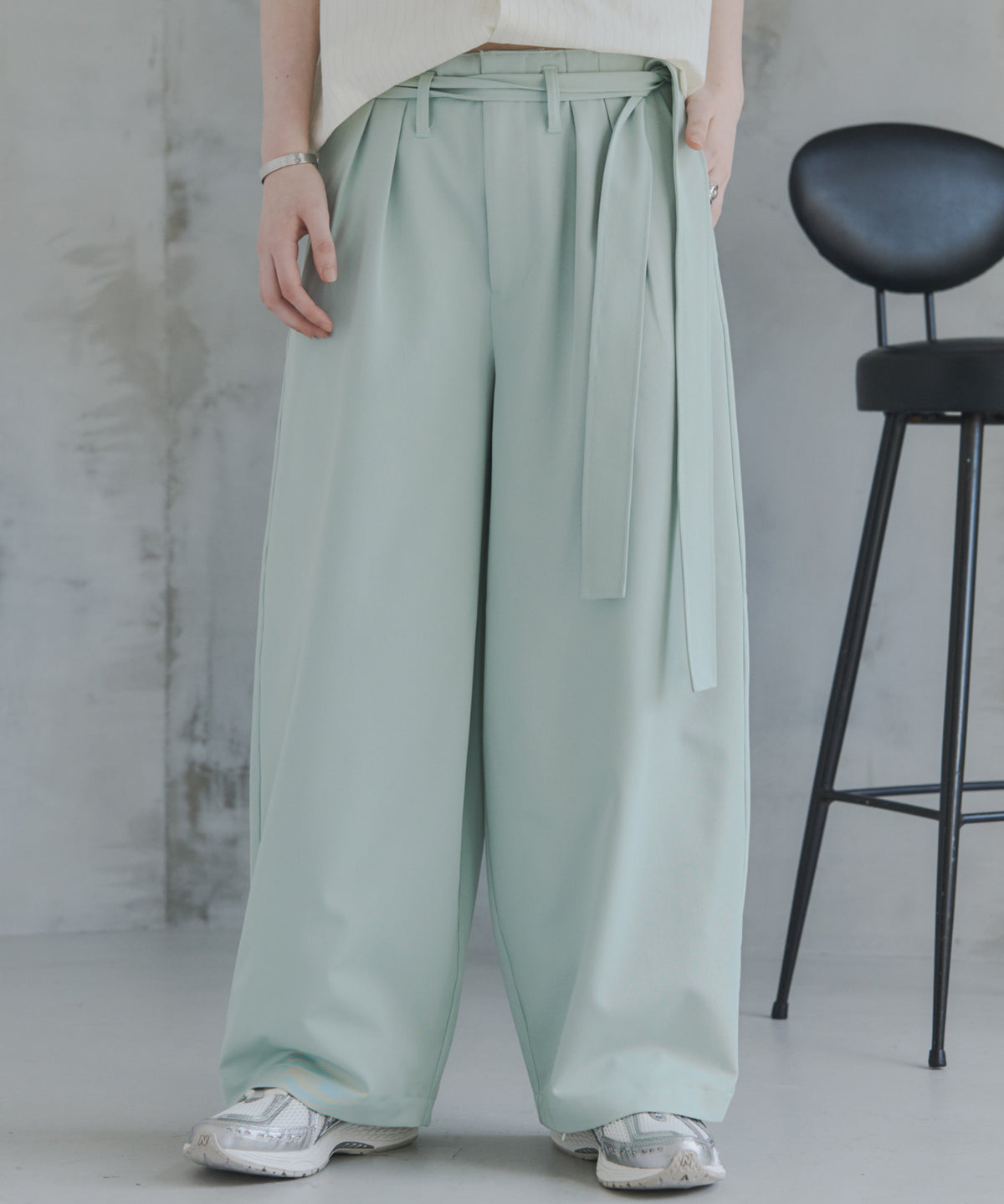 Belted Slacks Wide Pants / ベルト付きワイドパンツ