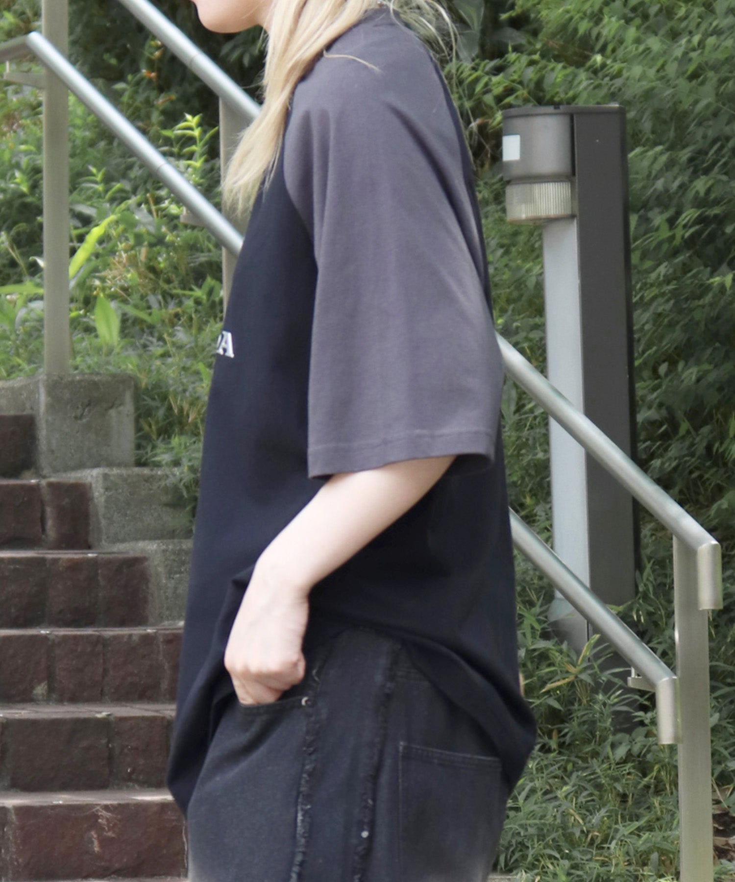25SS【HONDA / ホンダ】フロントプリント ボックスシルエット ラグラン半袖Tシャツ