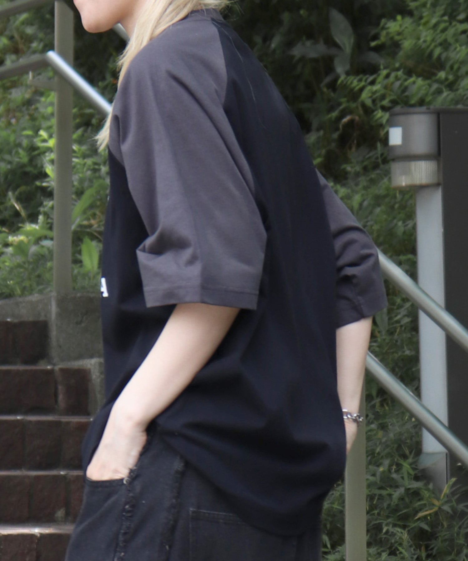 25SS【HONDA / ホンダ】フロントプリント ボックスシルエット ラグラン半袖Tシャツ