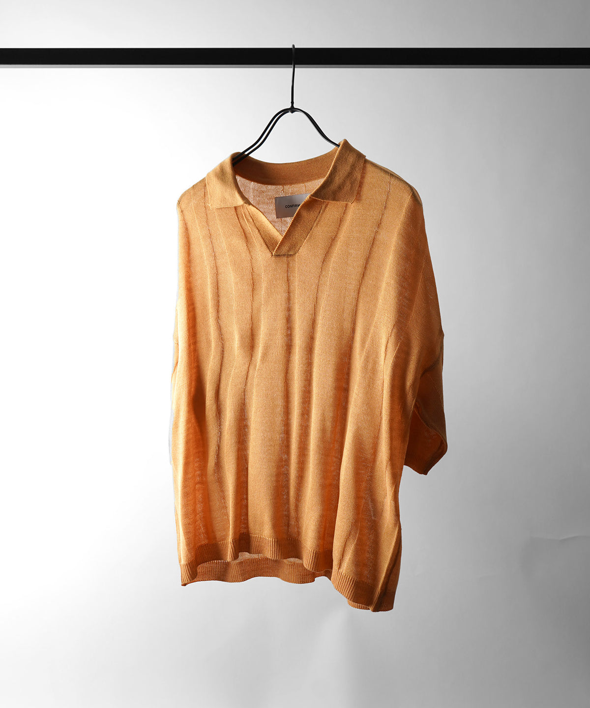 25SS エンボス スキッパー ニットポロシャツ