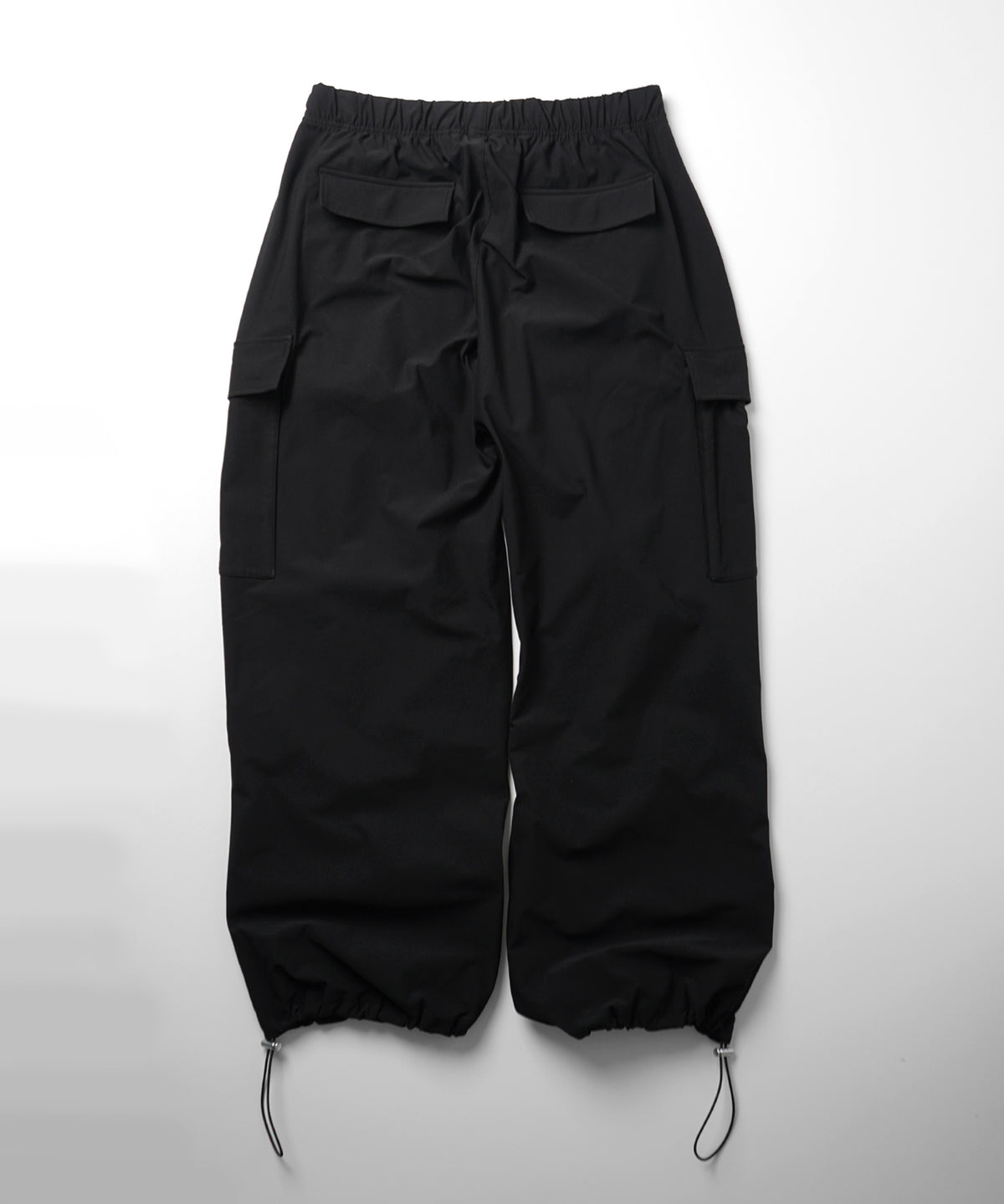 25SS ビッグポケット 裾ドロスト ワイドシルエット ポリメッシュカーゴパンツ