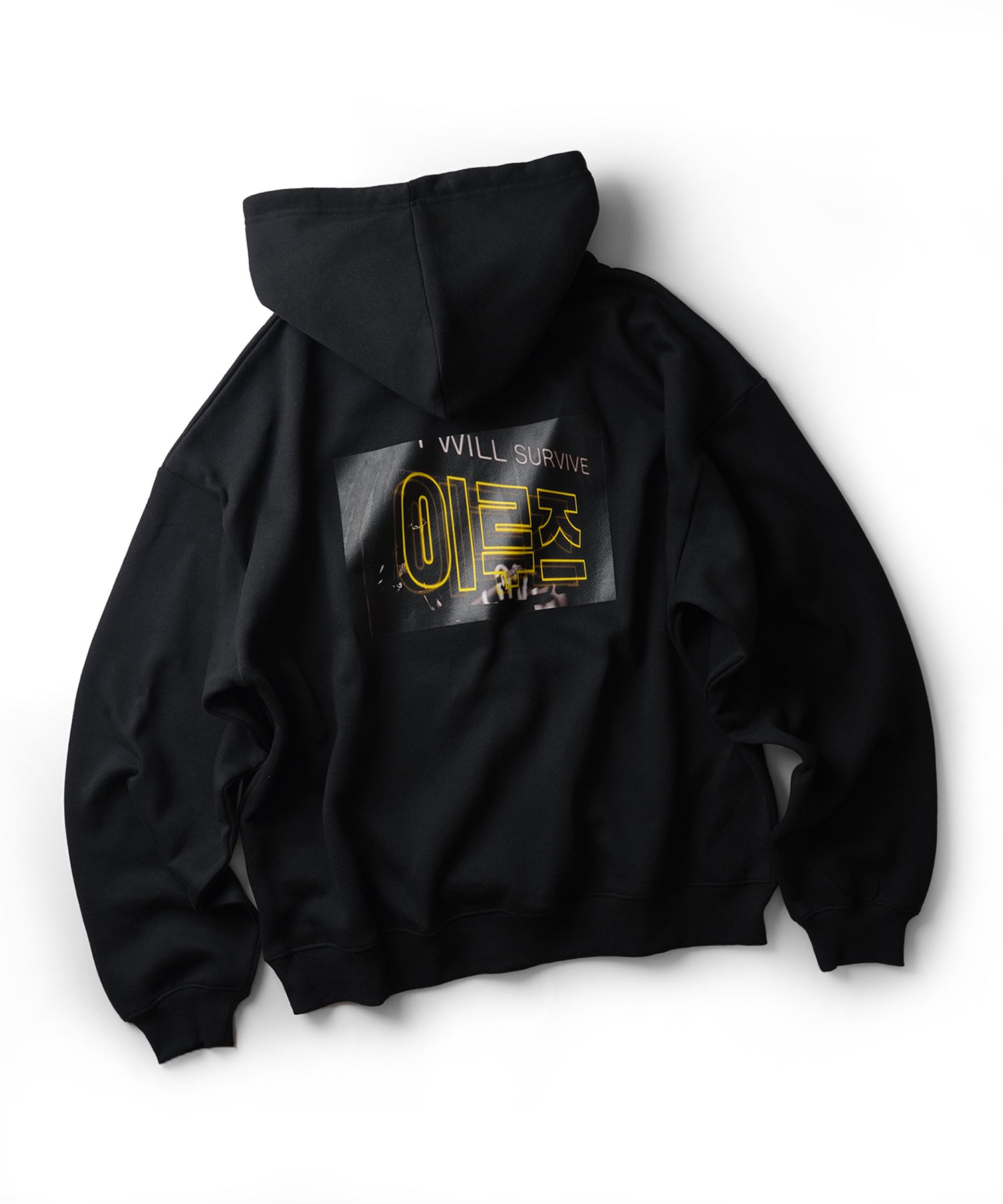 フォトプリント 韓国ストリート アソートプリントパーカー ビッグフーディー