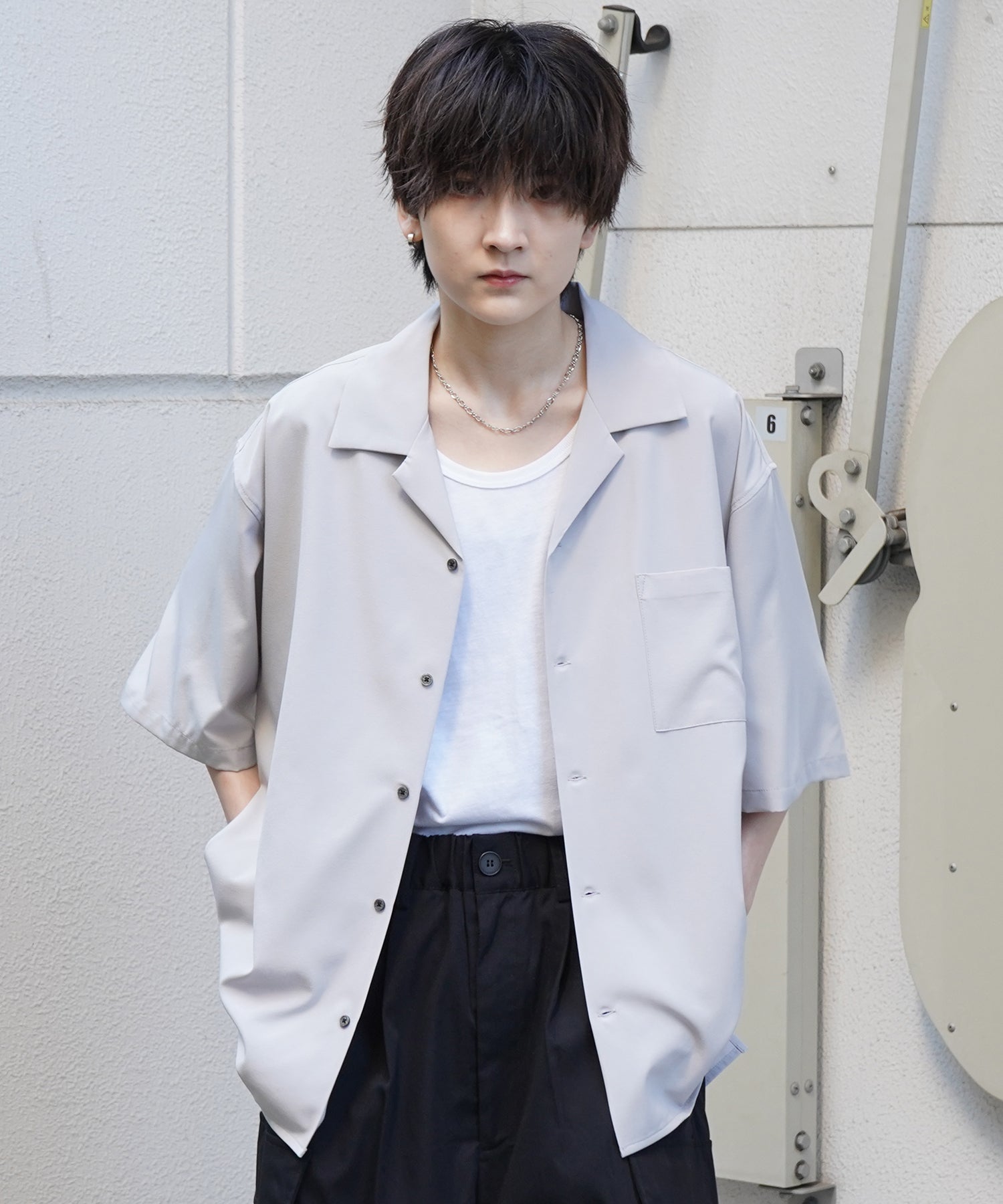 25SS 4WAYストレッチ オープンカラールーズシャツ