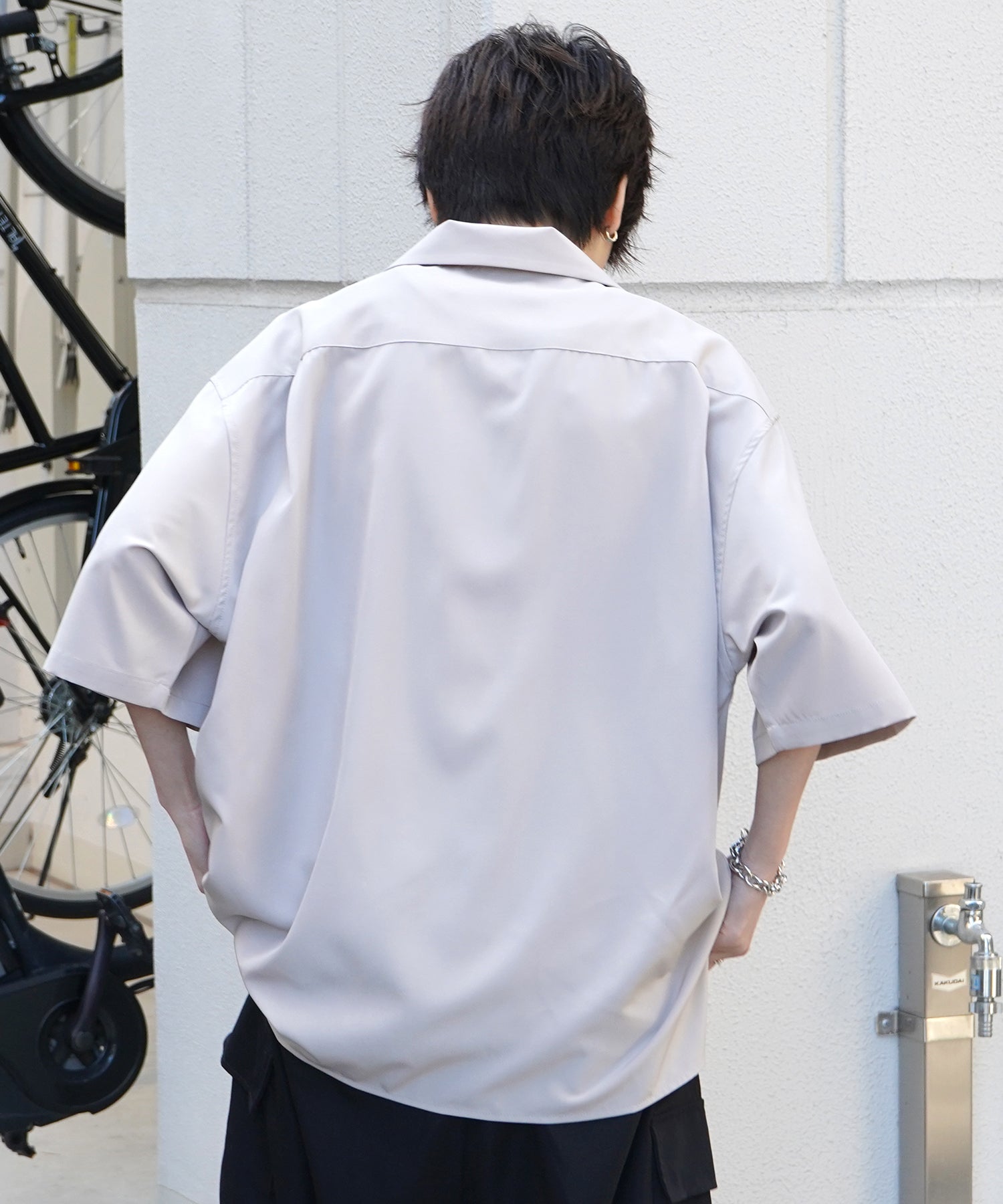 25SS 4WAYストレッチ オープンカラールーズシャツ