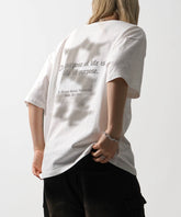 25SS フェードロゴ ボックスシルエット グランジ風 レトロモチーフ バックプリント 半袖Tシャツ
