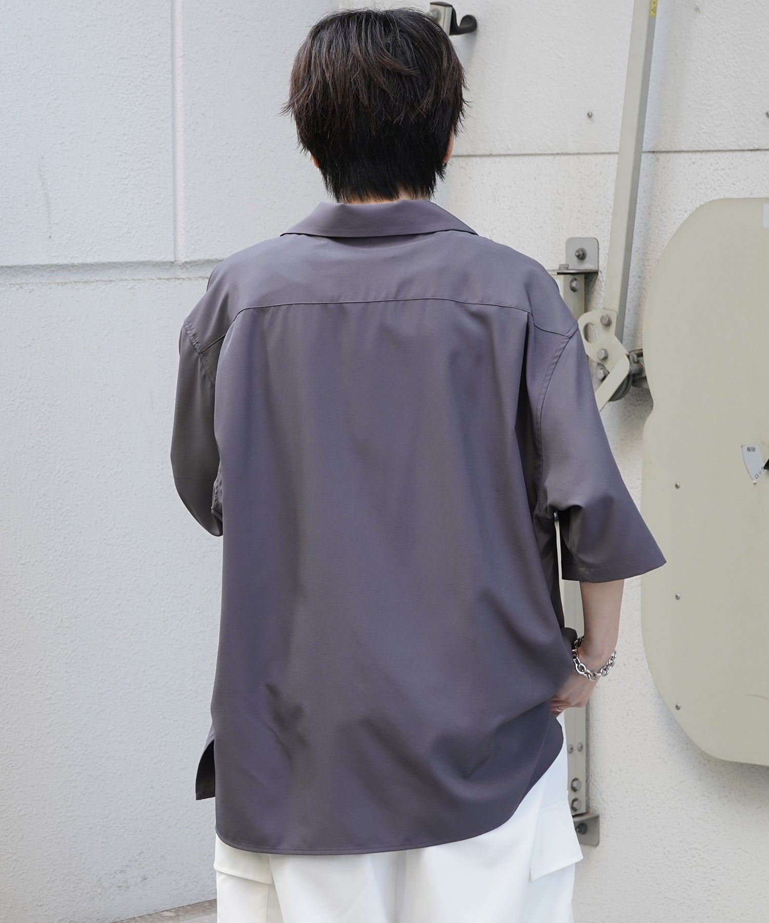 25SS 4WAYストレッチ オープンカラールーズシャツ