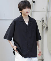 25SS 4WAYストレッチ オープンカラールーズシャツ