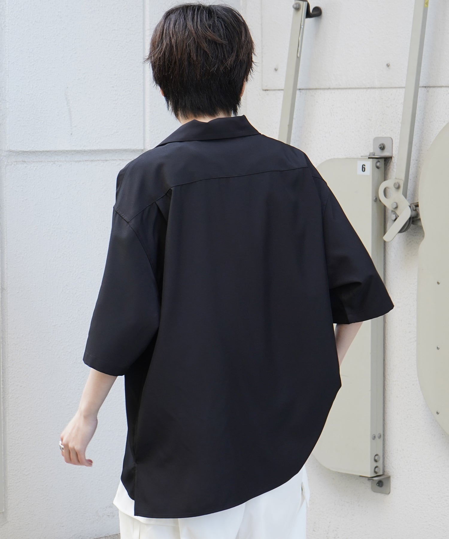 25SS 4WAYストレッチ オープンカラールーズシャツ