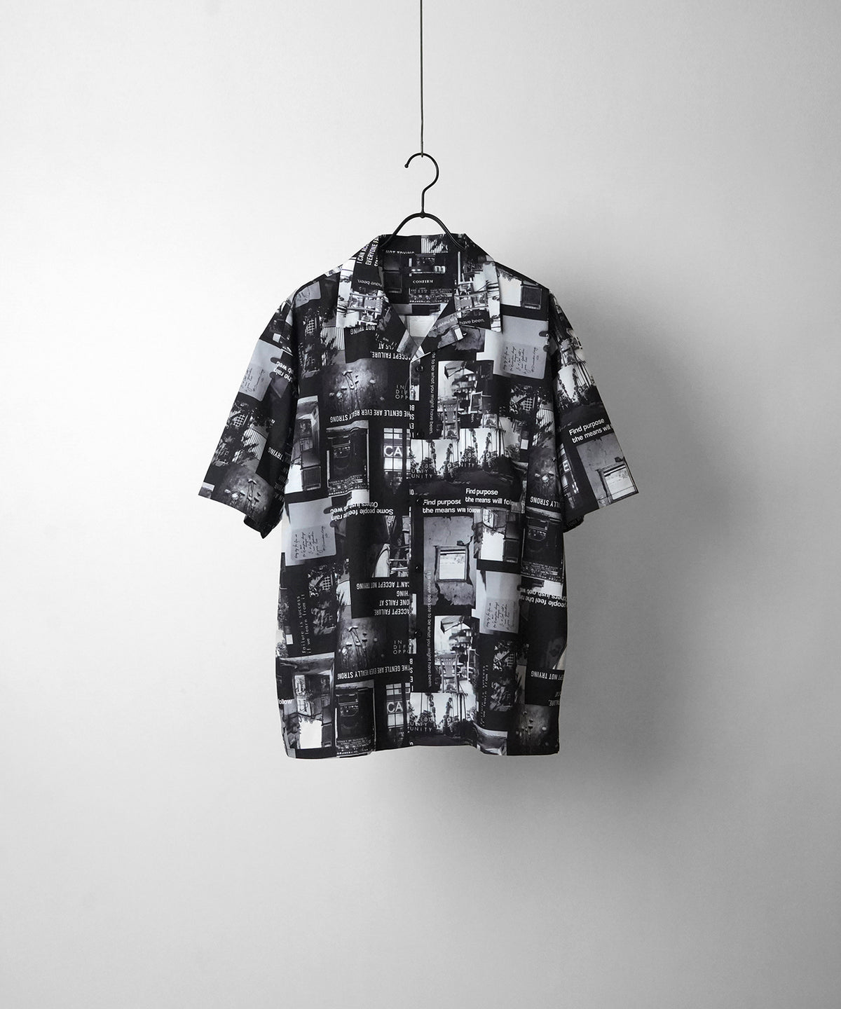 ビッグシルエット オープンカラー総柄半袖シャツ フラワー / 幾何学 25SS