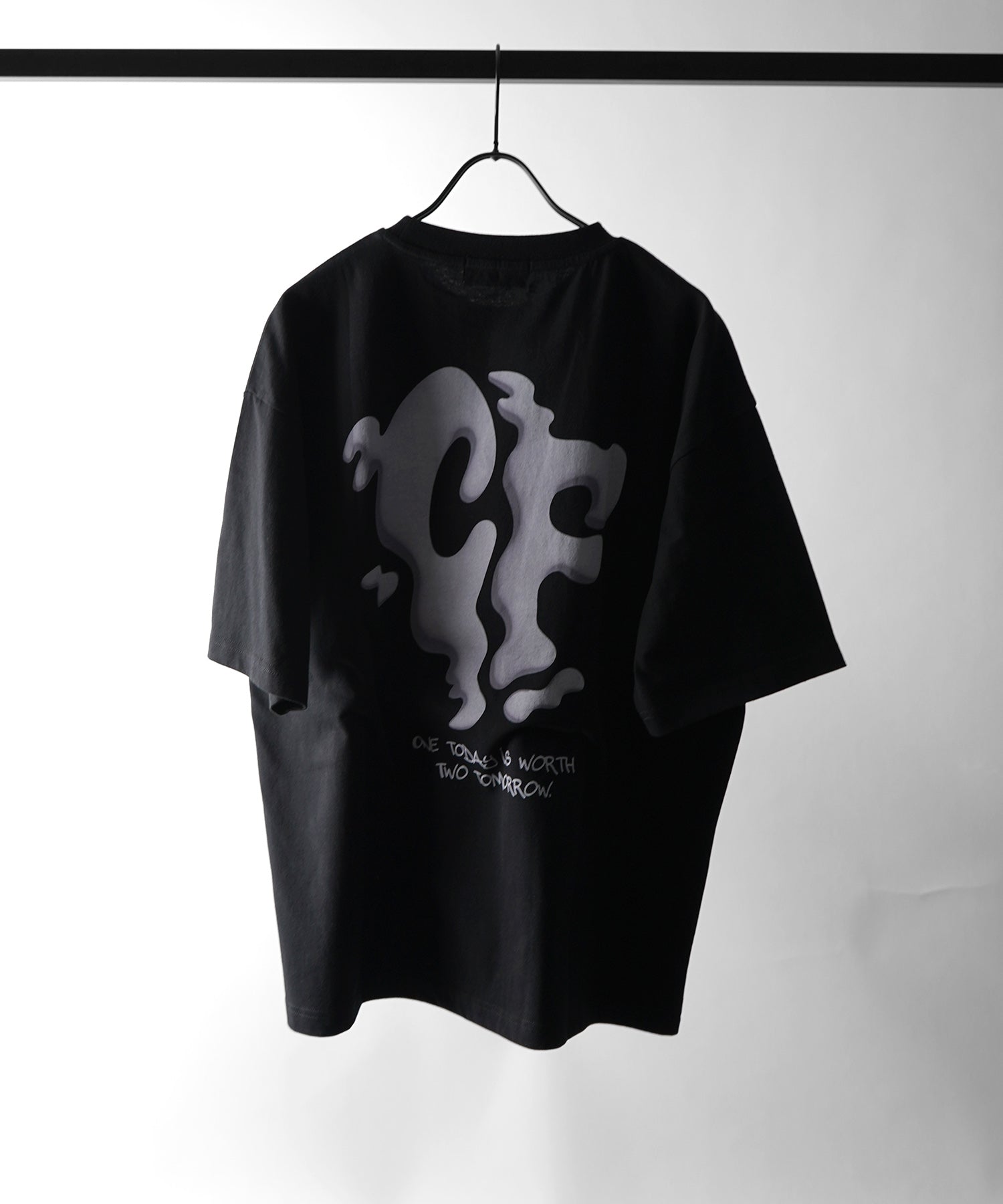 25SS スモークモチーフ ビッグシルエット バックプリント 半袖Tシャツ ワンポイント