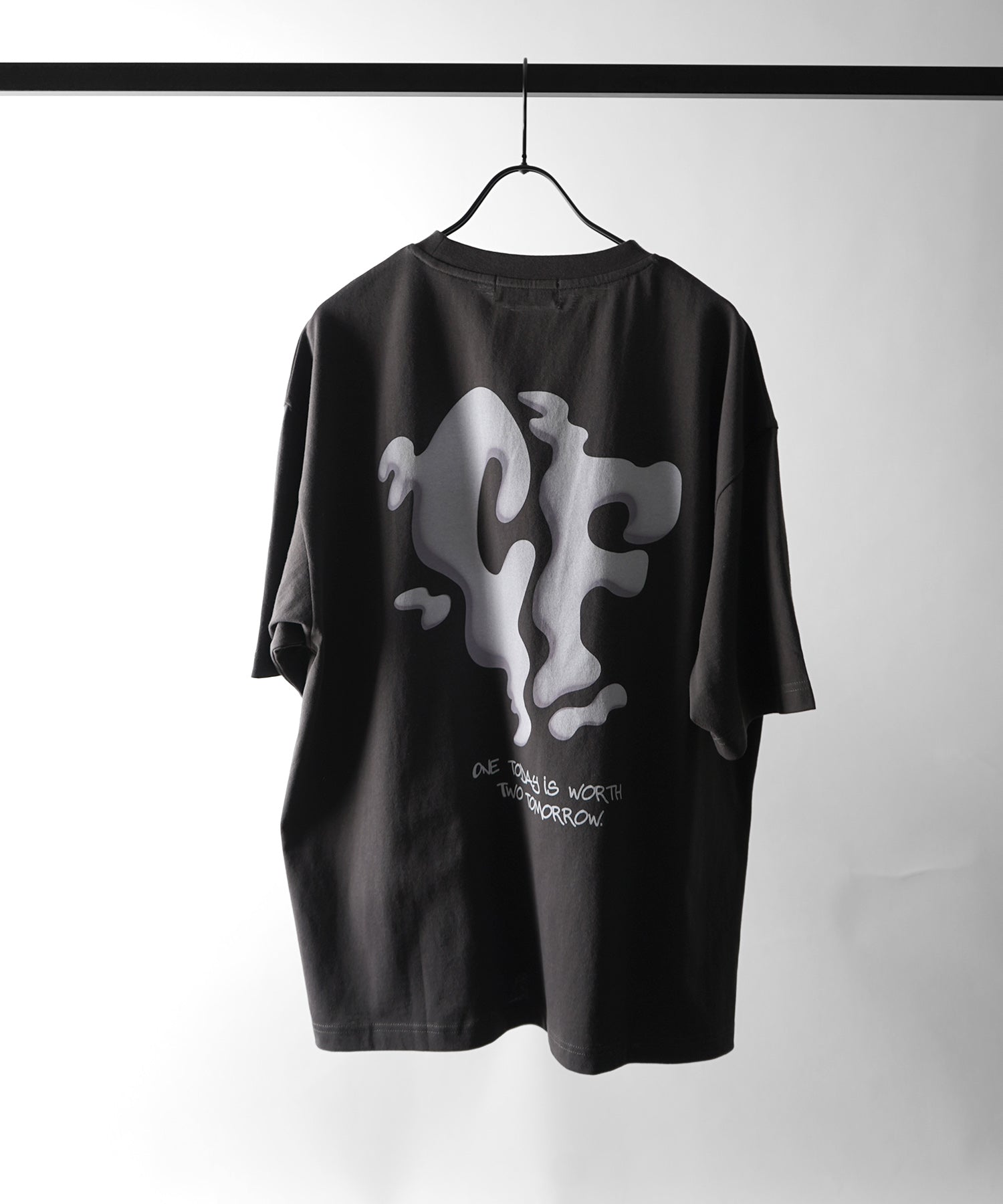 25SS スモークモチーフ ビッグシルエット バックプリント 半袖Tシャツ ワンポイント