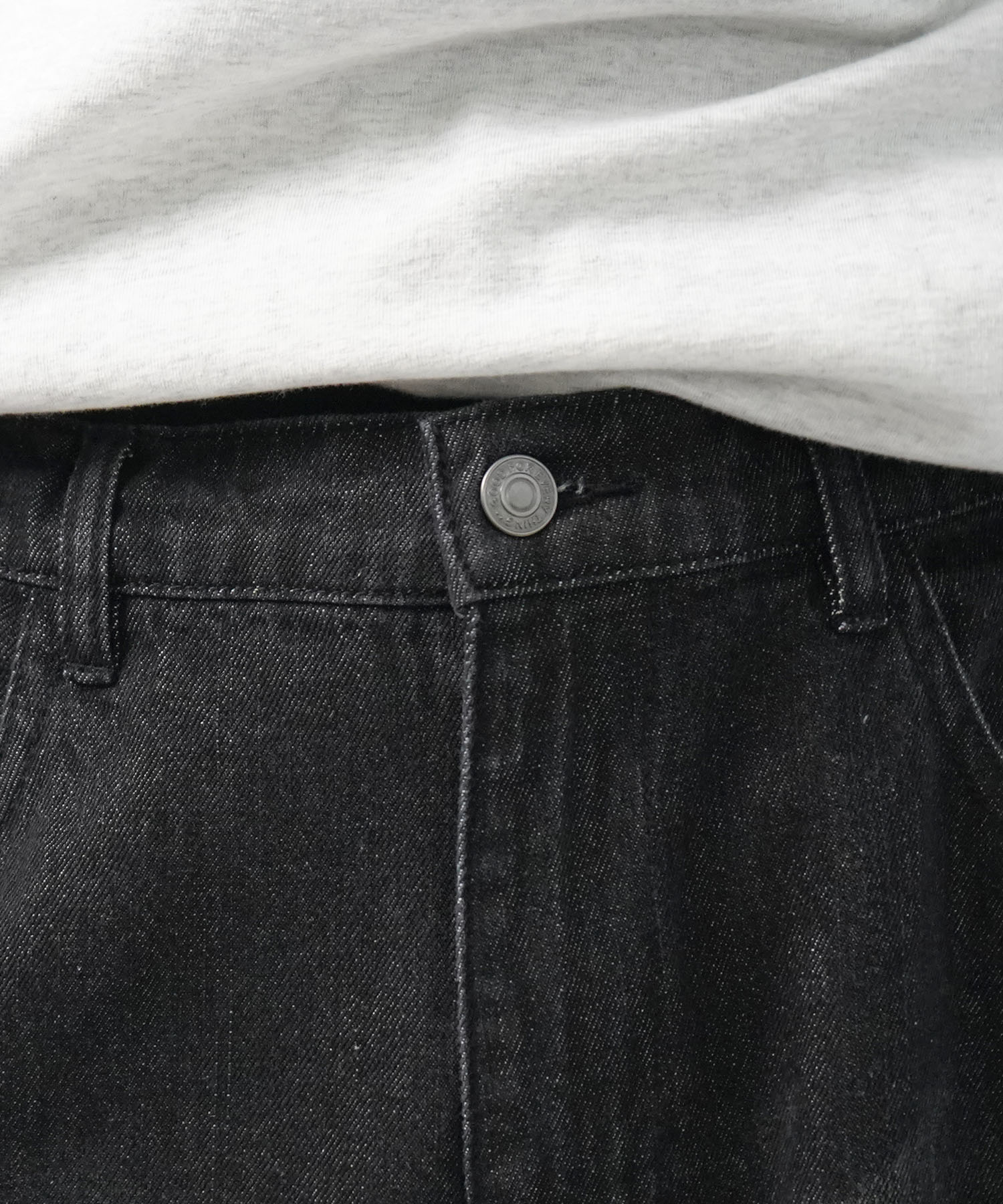 25SS【96thes】サイドカットオフ ワイドルーズデニムパンツ