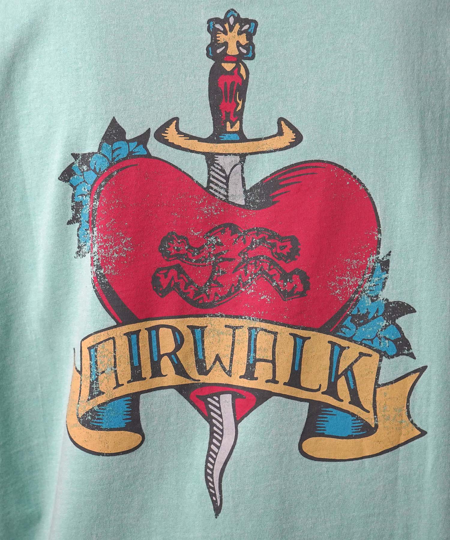 25SS【AIRWALK】ヴィンテージライク ハードグラフィック ボックスシルエット半袖Tシャツ