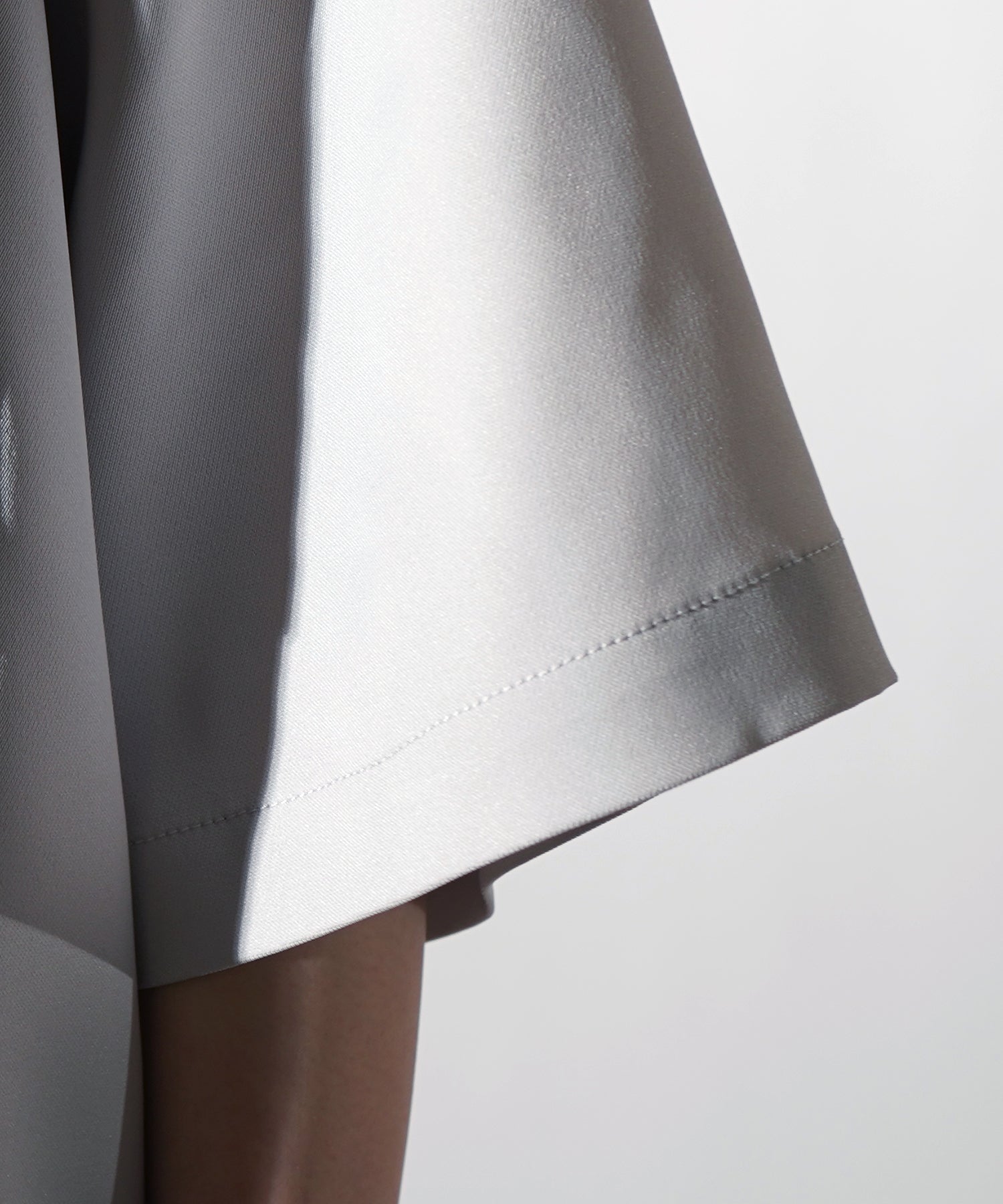 ビッグシルエット メタルボタン ドレープとろみ オープンカラー半袖シャツ